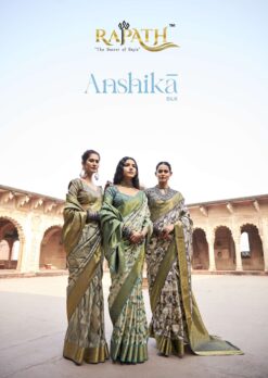 Rajpath Anshika Printed Handloom Silk Wedding Wear Saree