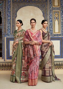 Rajpath Saaria Beautiful Printed Viscose Dola Silk Saree