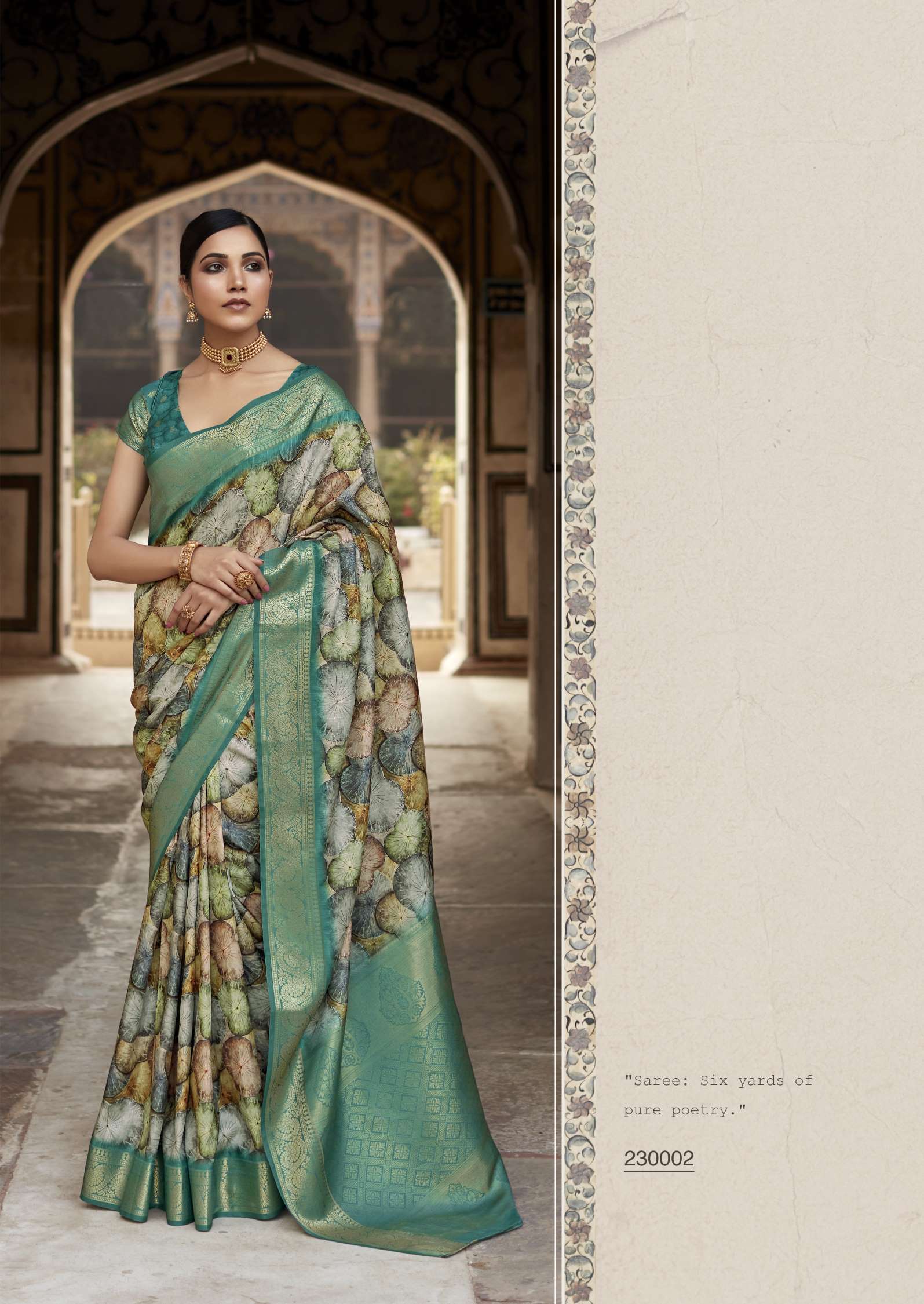 Rajpath Rashmika Designer Printed Handloom Silk Saree