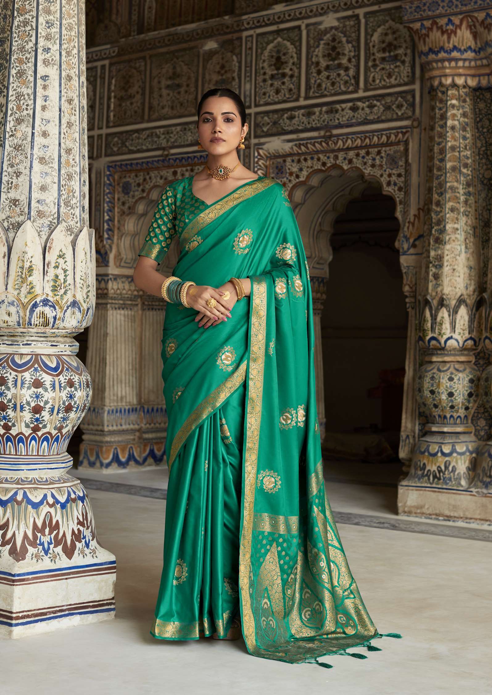 Rajpath Heritage Latest Designer Pure Satin Silk Saree