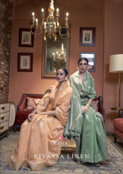 Rajtex Kivaasa Multi Pure Linen Zari Weaving Silk Sarees