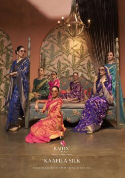 Rajtex Kaafila Nylon Chinon Two Tone Weaving Silk Sarees