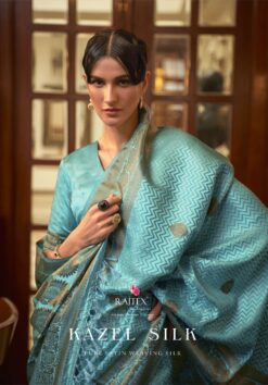 Rajtex Kazel Pure Satin Zari Weaving Silk Sarees