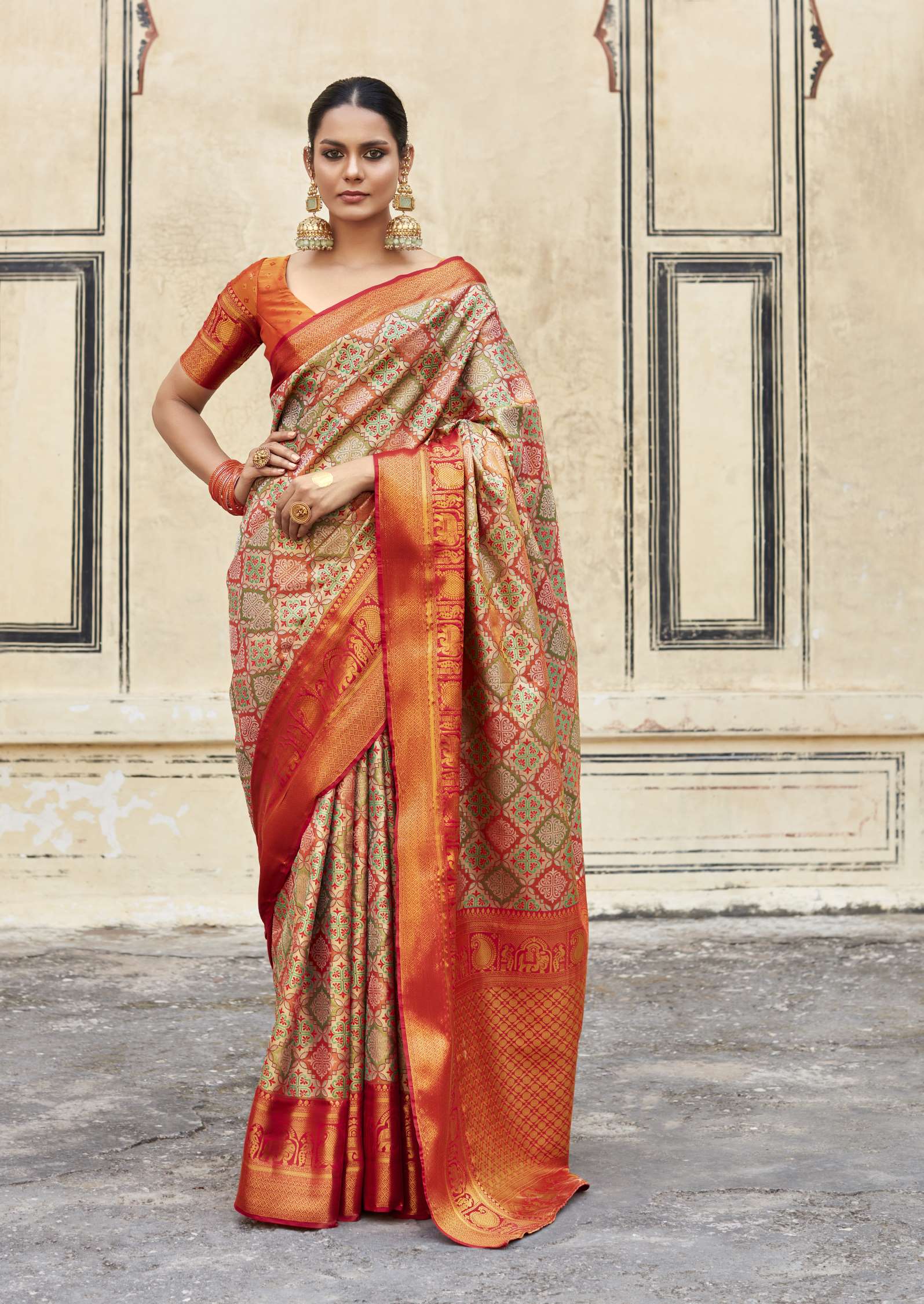 Rajpath Varnam Wedding Wear Zari Weaving Fancy Silk Saree