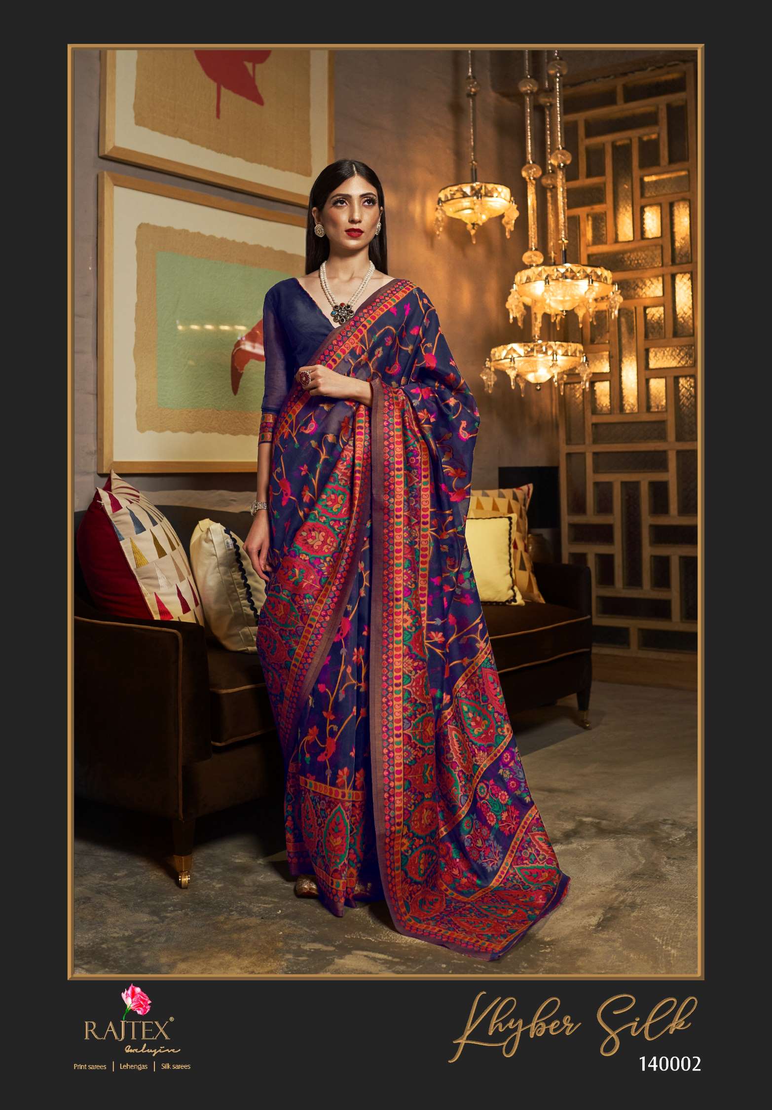 Rajtex Khyber Weaving Kashmiri Handloom Silk Saree