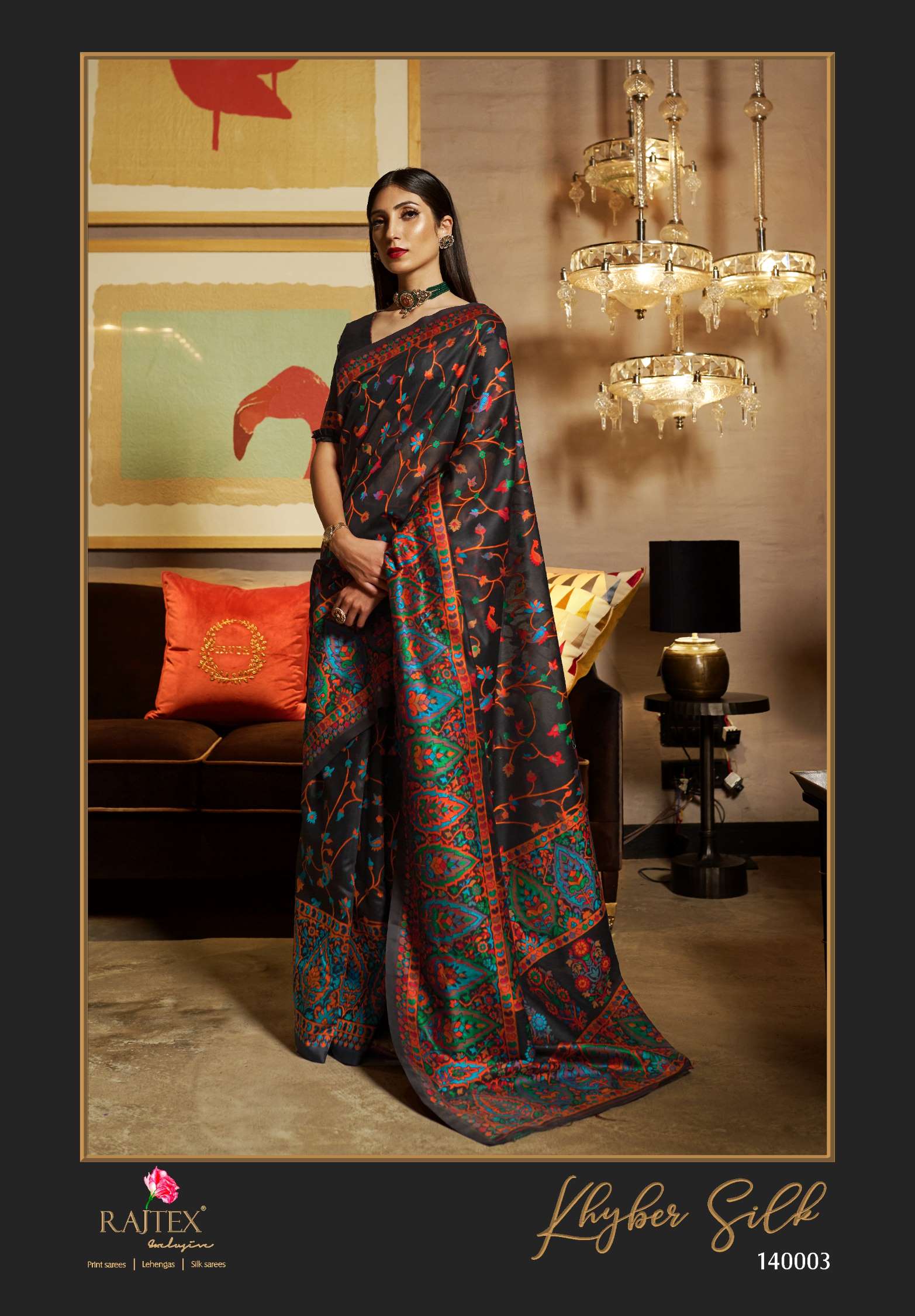 Rajtex Khyber Weaving Kashmiri Handloom Silk Saree
