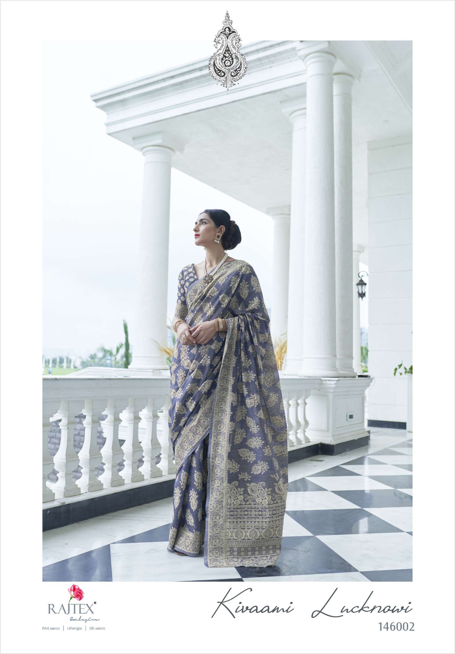 Rajtex Kivaami Lucknowi Chickankari Weaving Saree