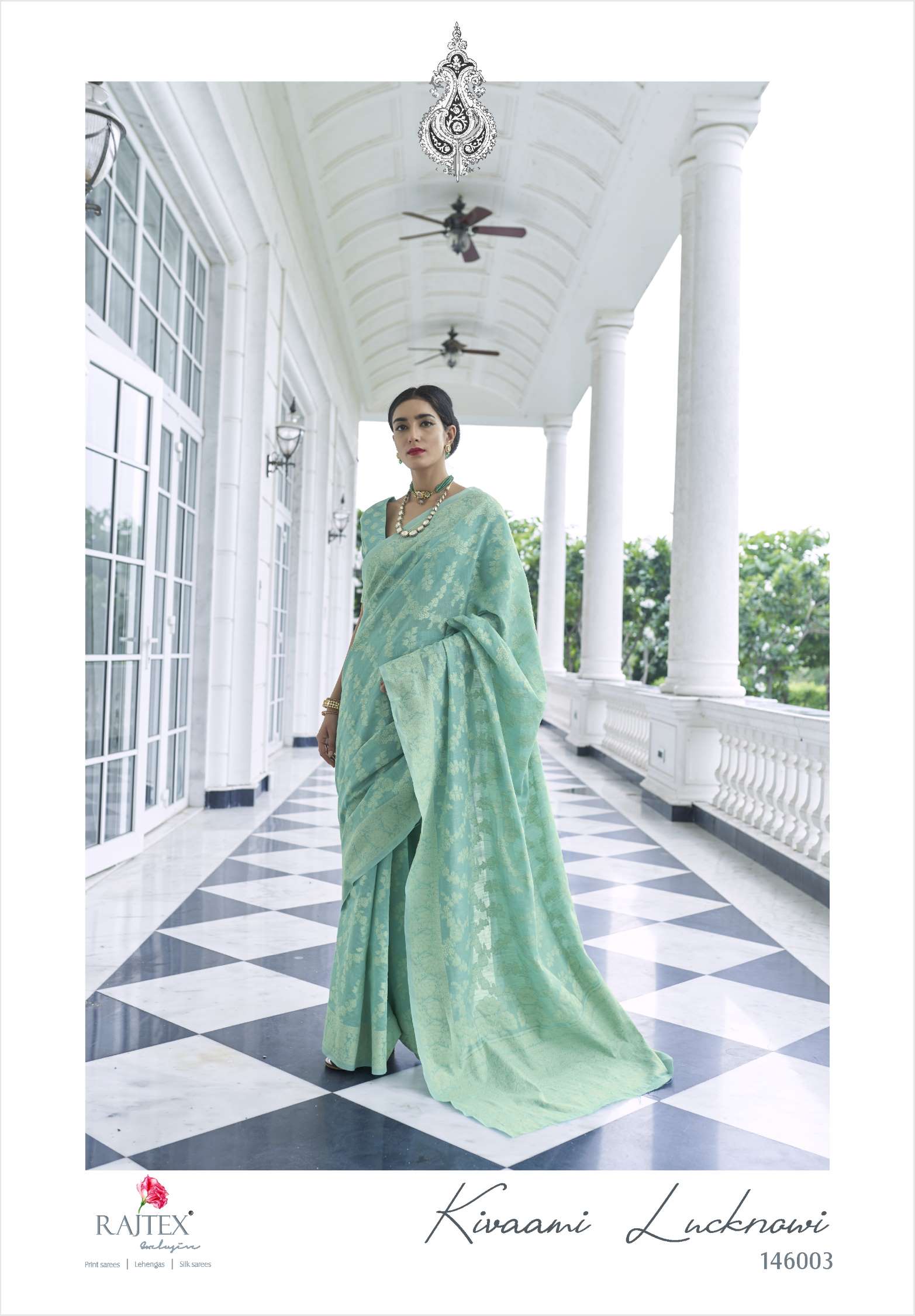 Rajtex Kivaami Lucknowi Chickankari Weaving Saree