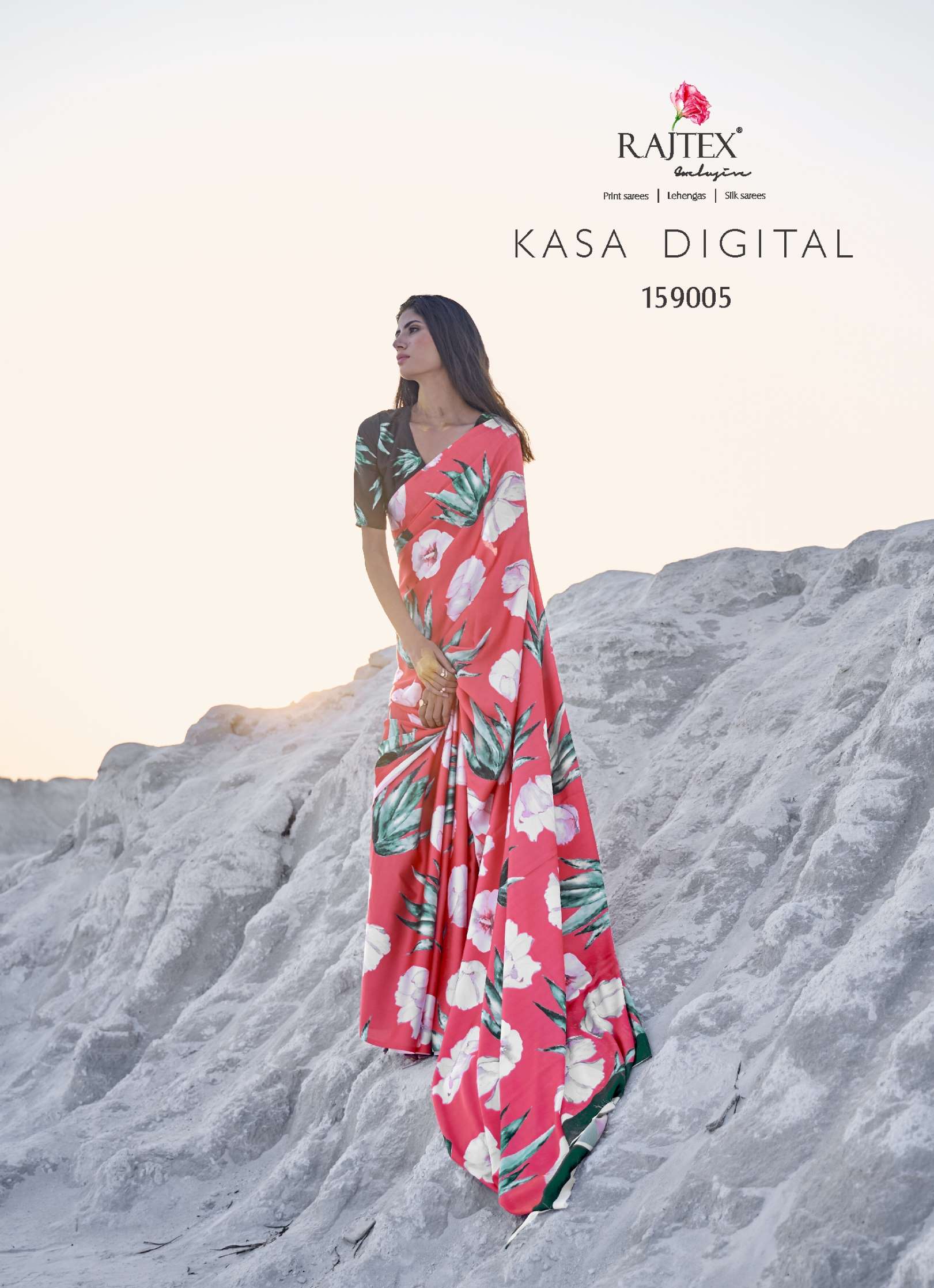 Rajtex Kasa Digital Printed Soft Crepe Saree
