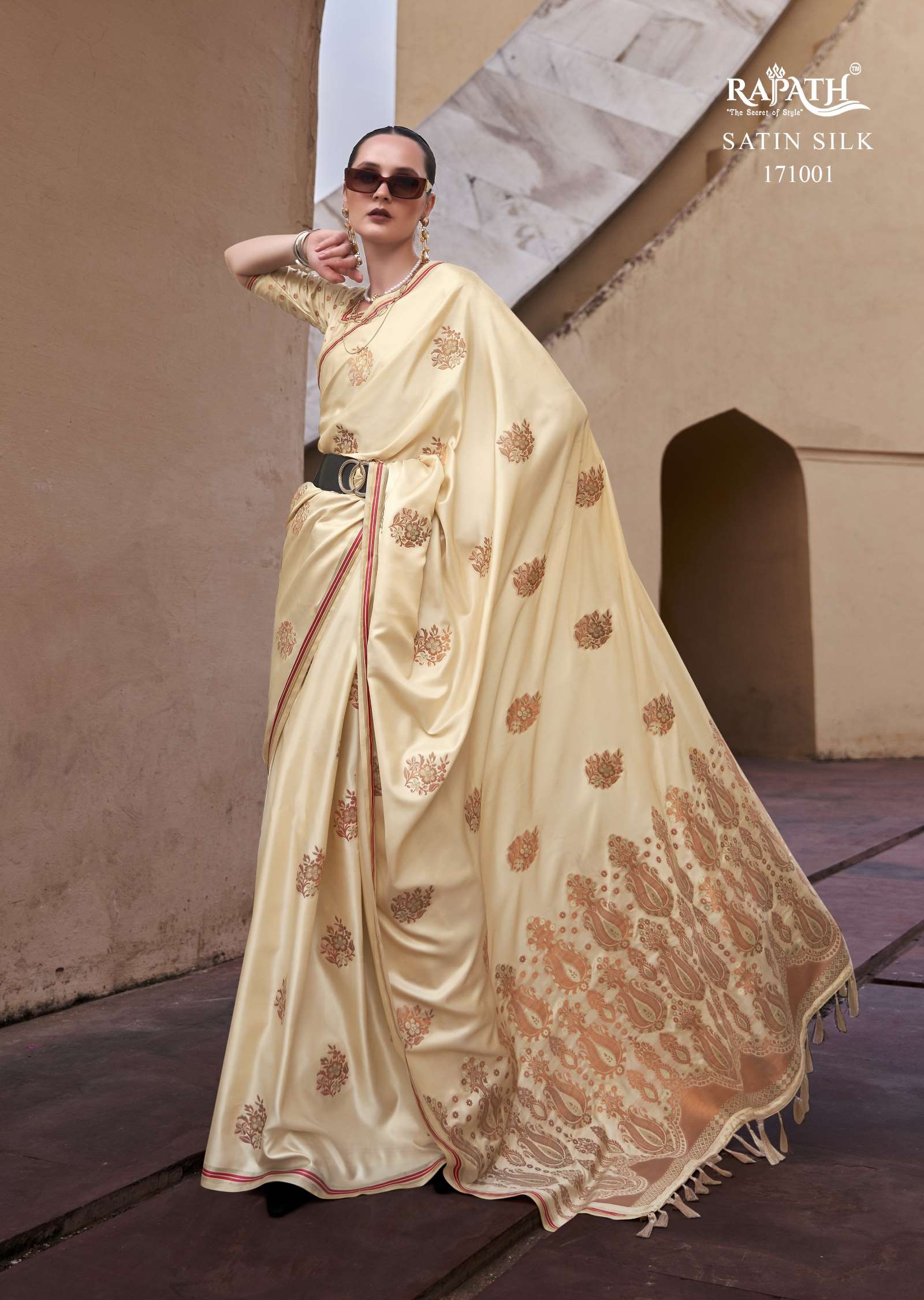 Rajpath Tathastu Fancy Pure Satin Silk Saree