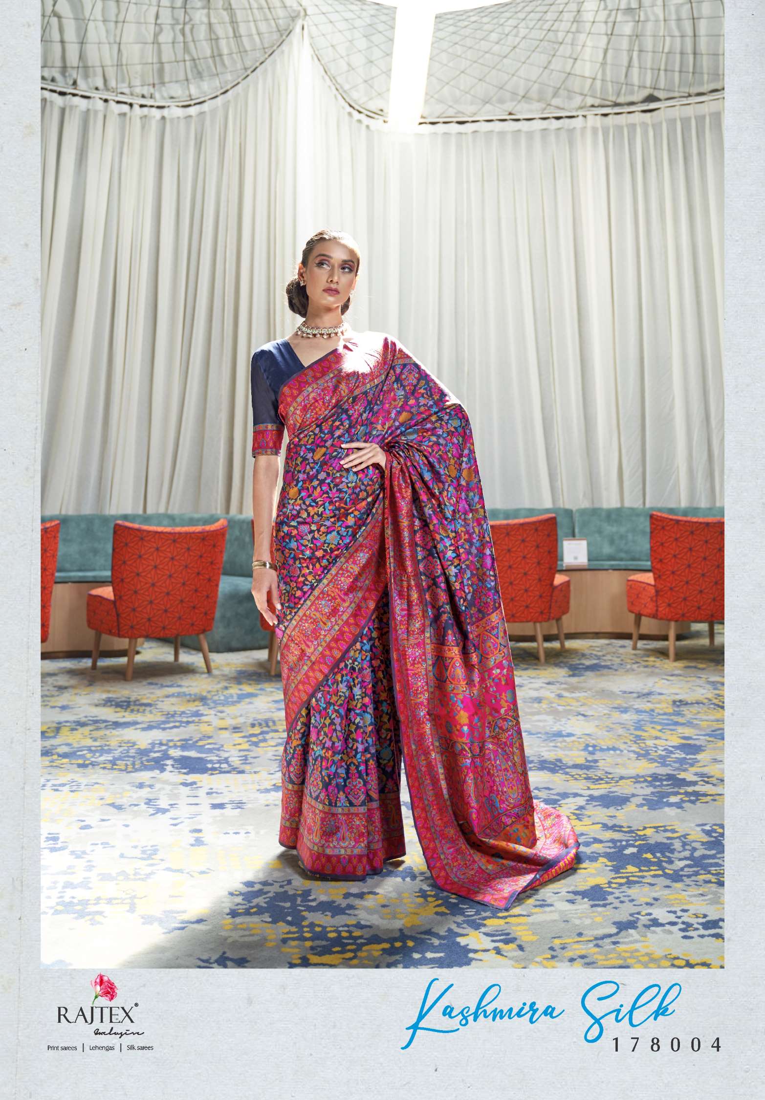 Rajtex Kashmira Kashmiri Handloom Weaving Silk Saree