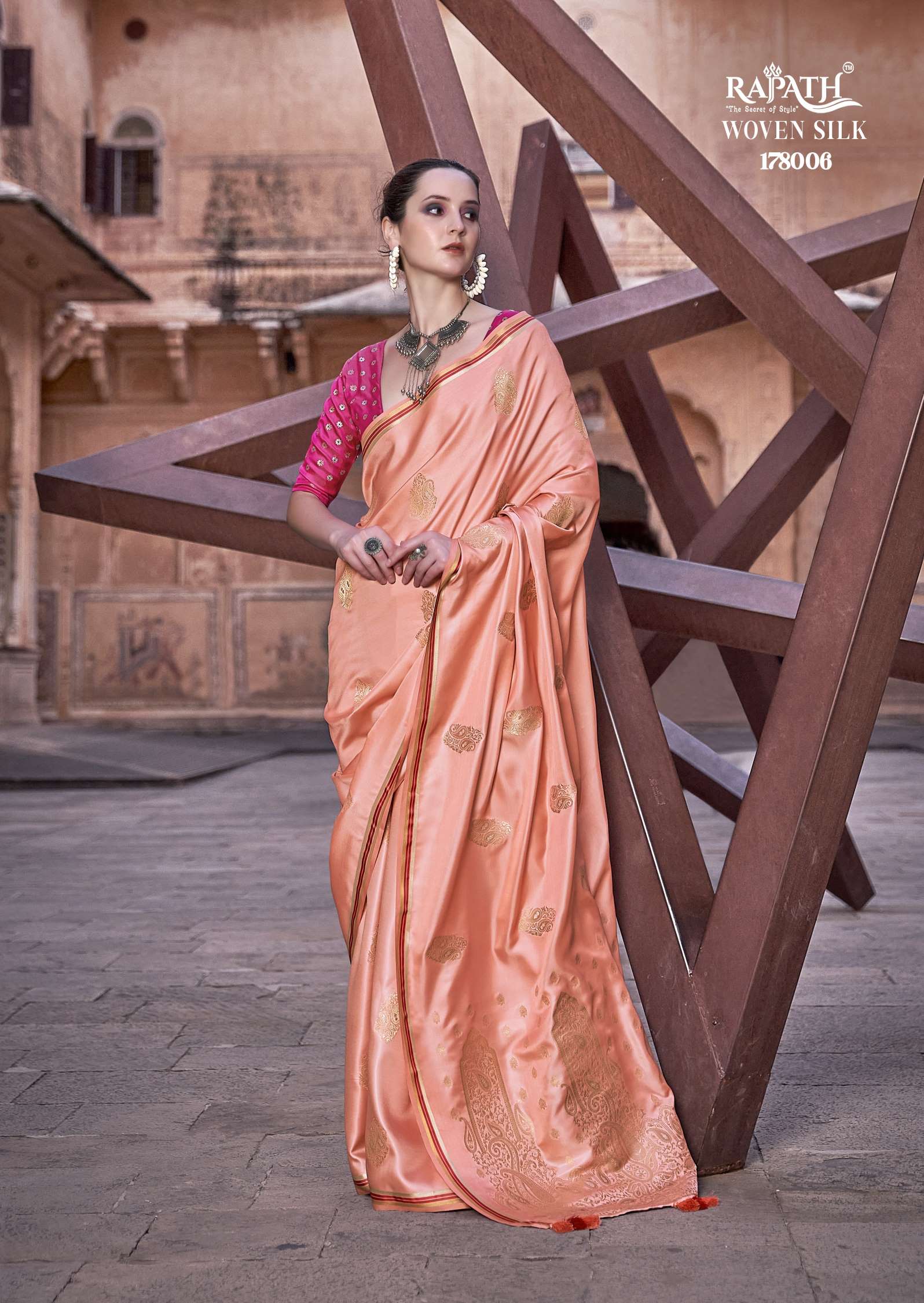 Rajpath Neha Designer Pure Satin Silk Saree