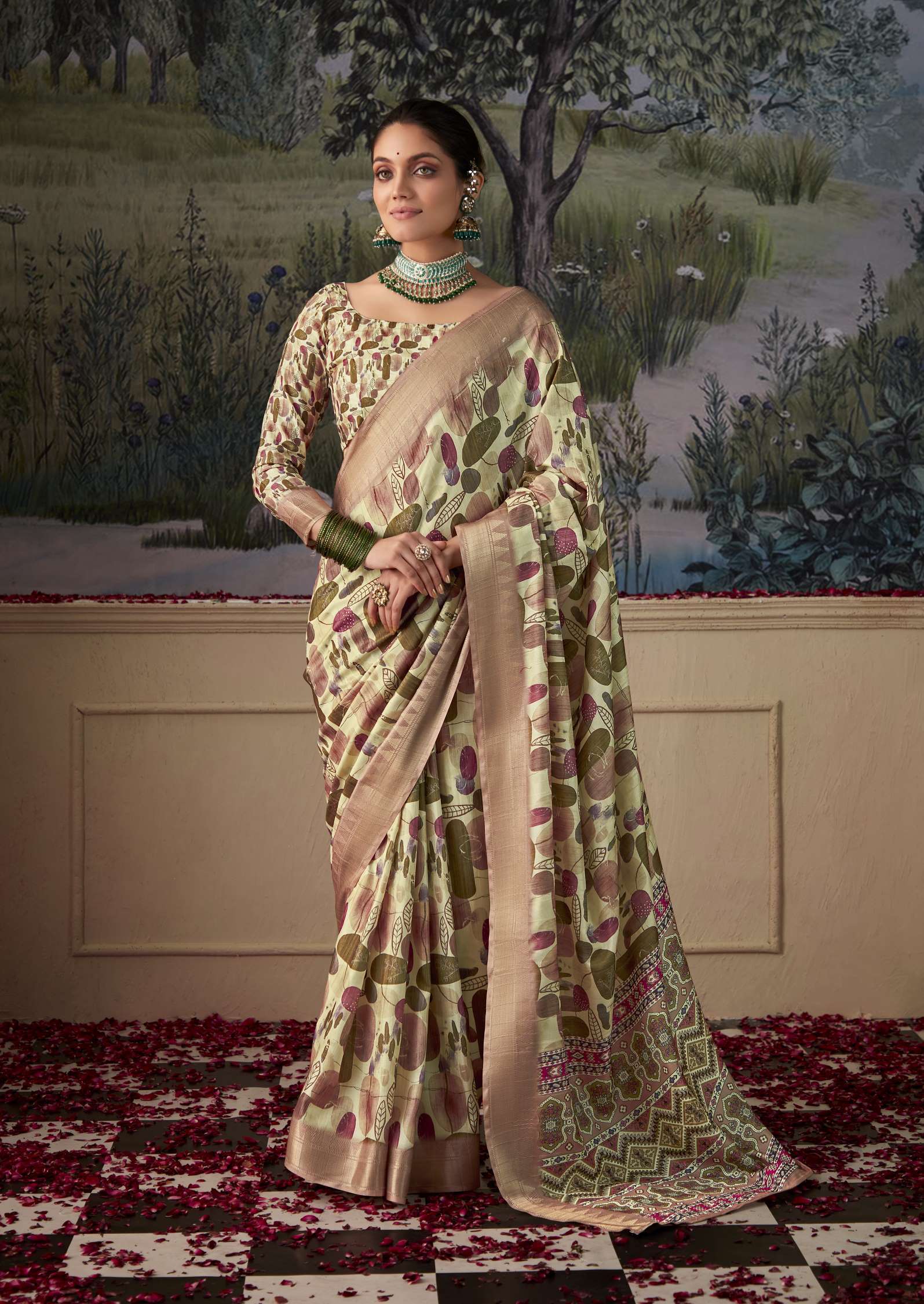 Rajpath Shimoni Latest Printed Handloom Silk Saree