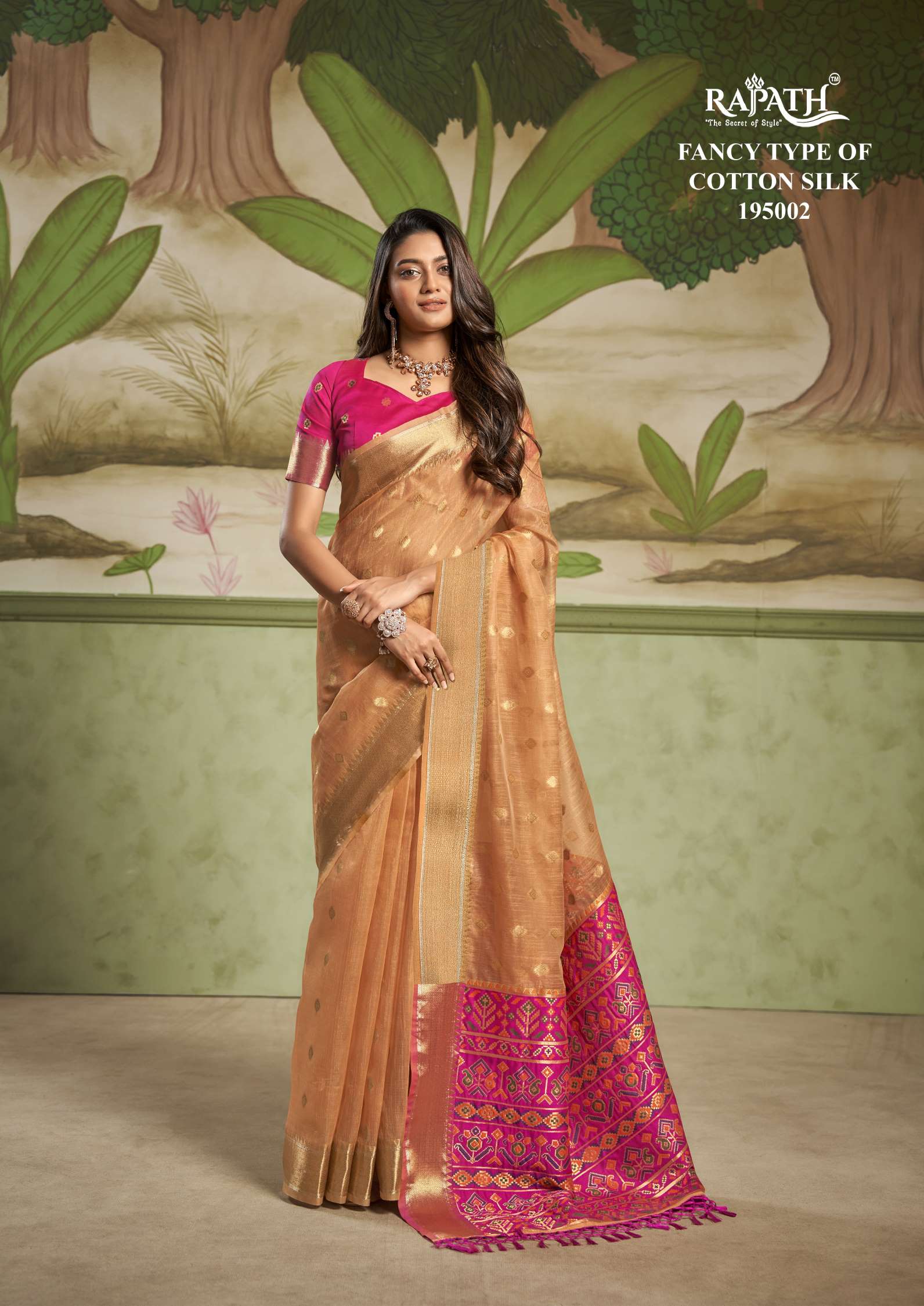 Rajpath Varalaxmi Zari Weaving Cotton Silk Saree