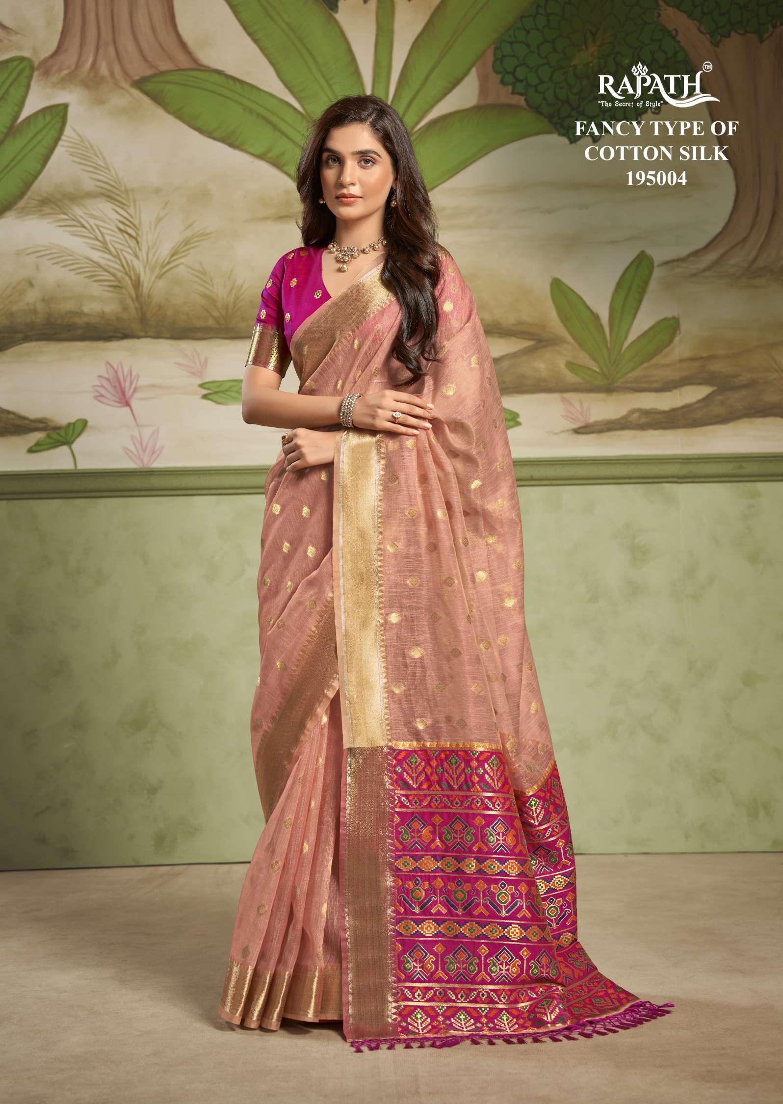 Rajpath Varalaxmi Zari Weaving Cotton Silk Saree