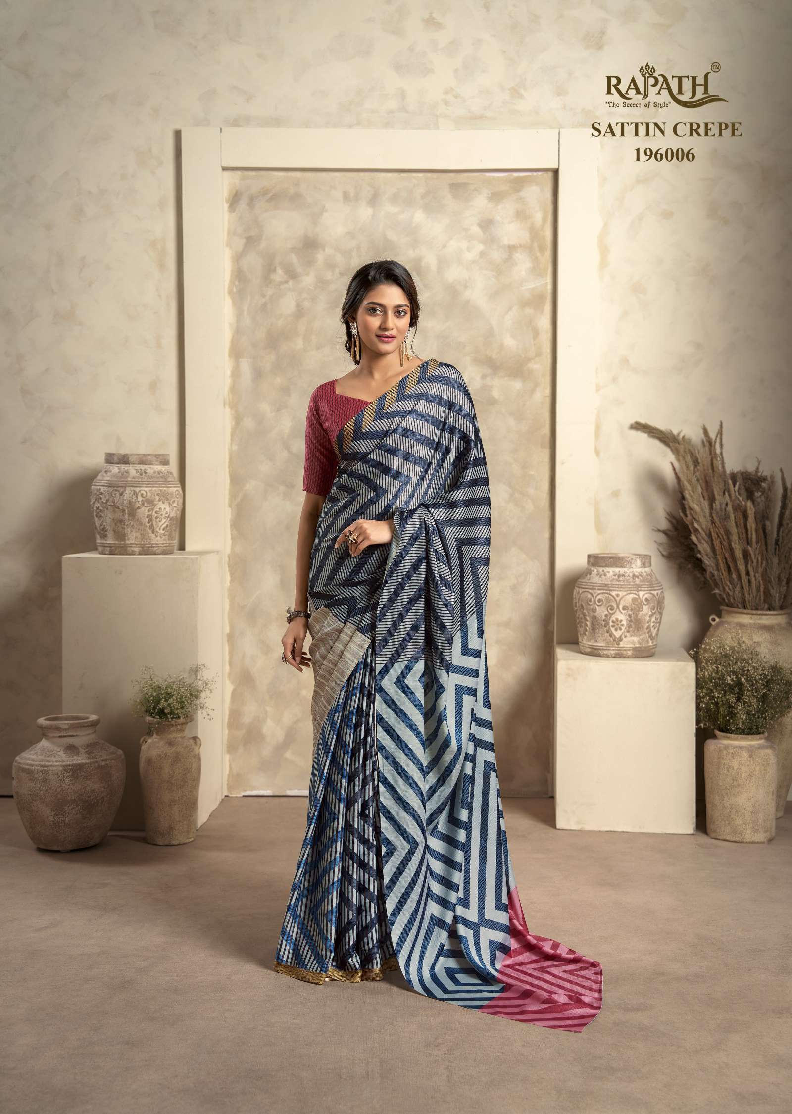 Rajpath Winter Look Digital Printed Crepe Silk Saree