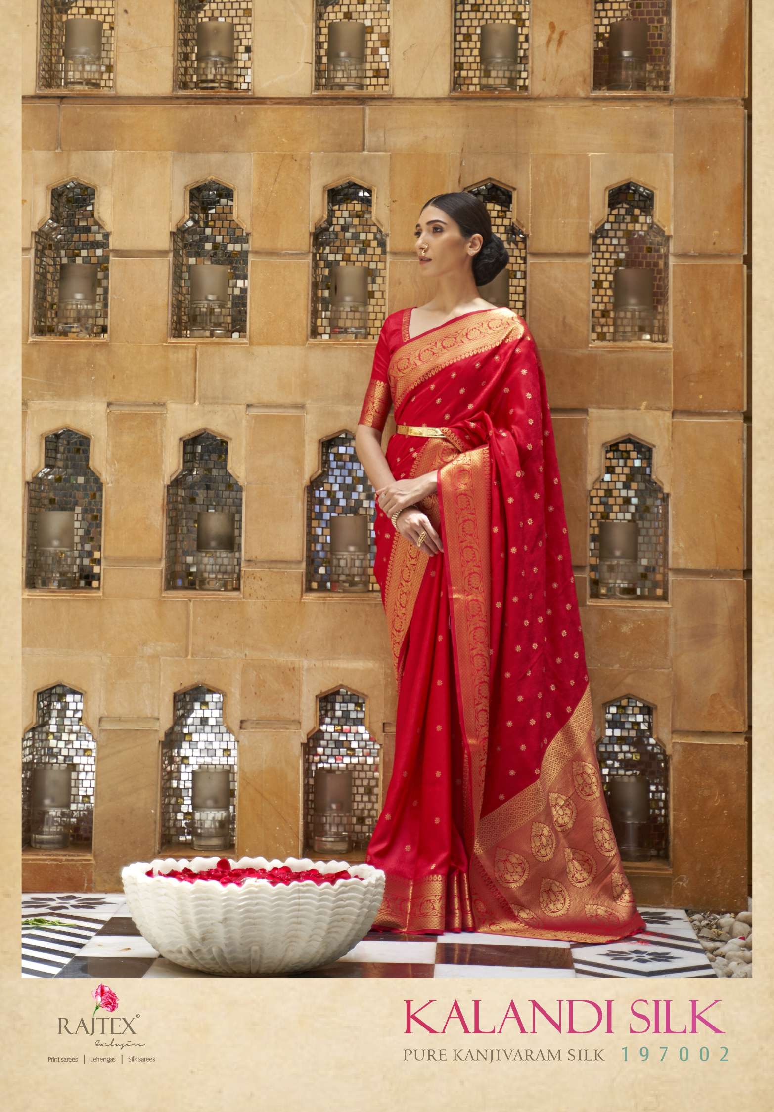 Rajtex Kalandi Pure Kanjivaram Weaving Silk Saree