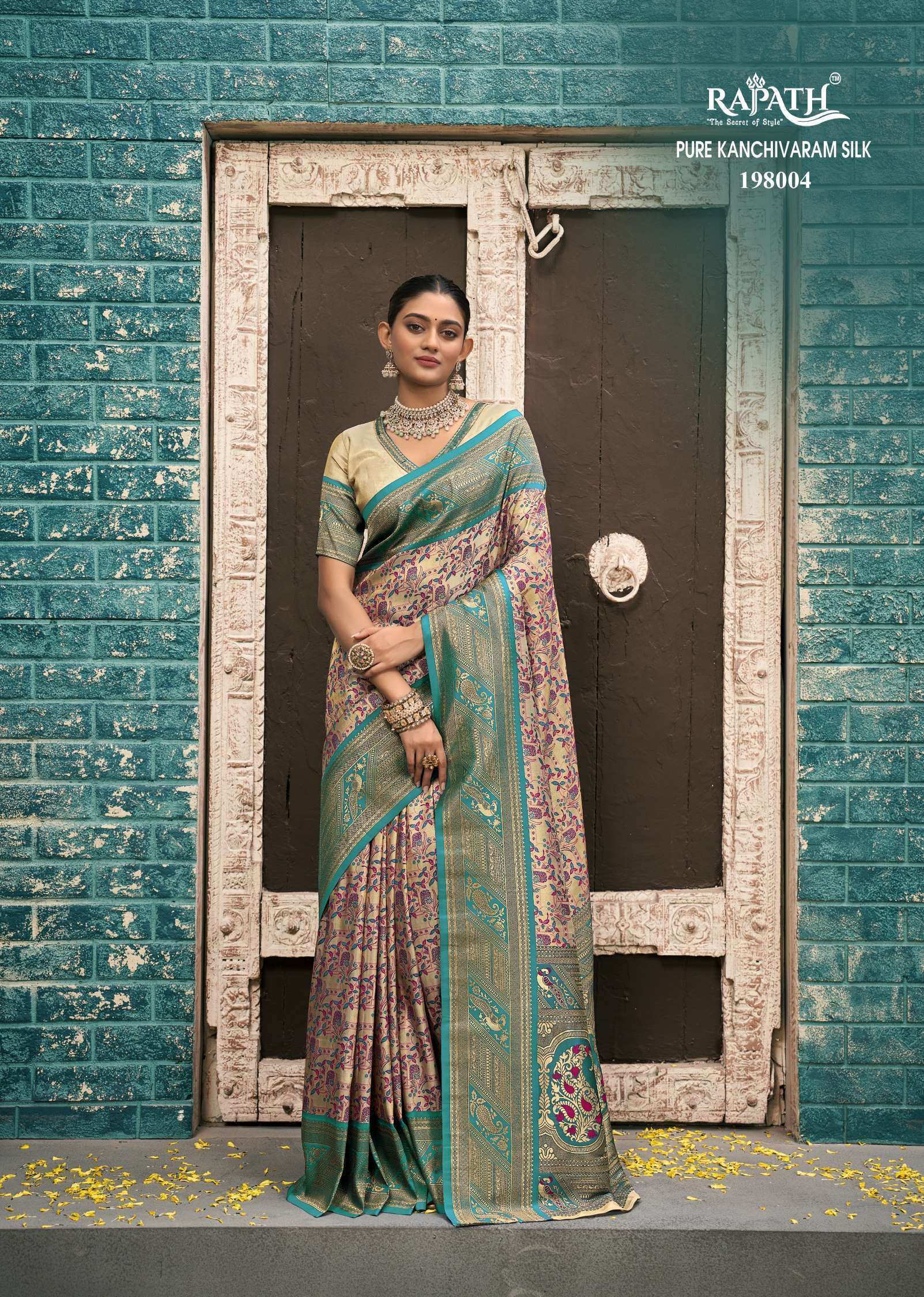 Sumshy Chandrama Jacquard Kanjivaram Silk Saree