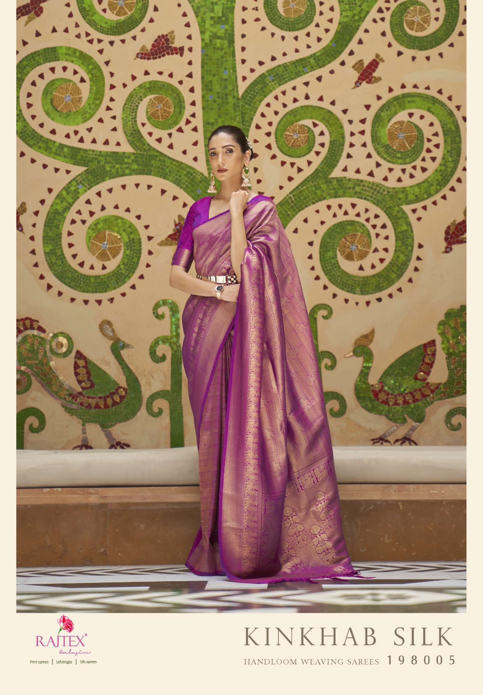 Rajtex Kinkhaab Designer Handloom Weaving Silk Saree