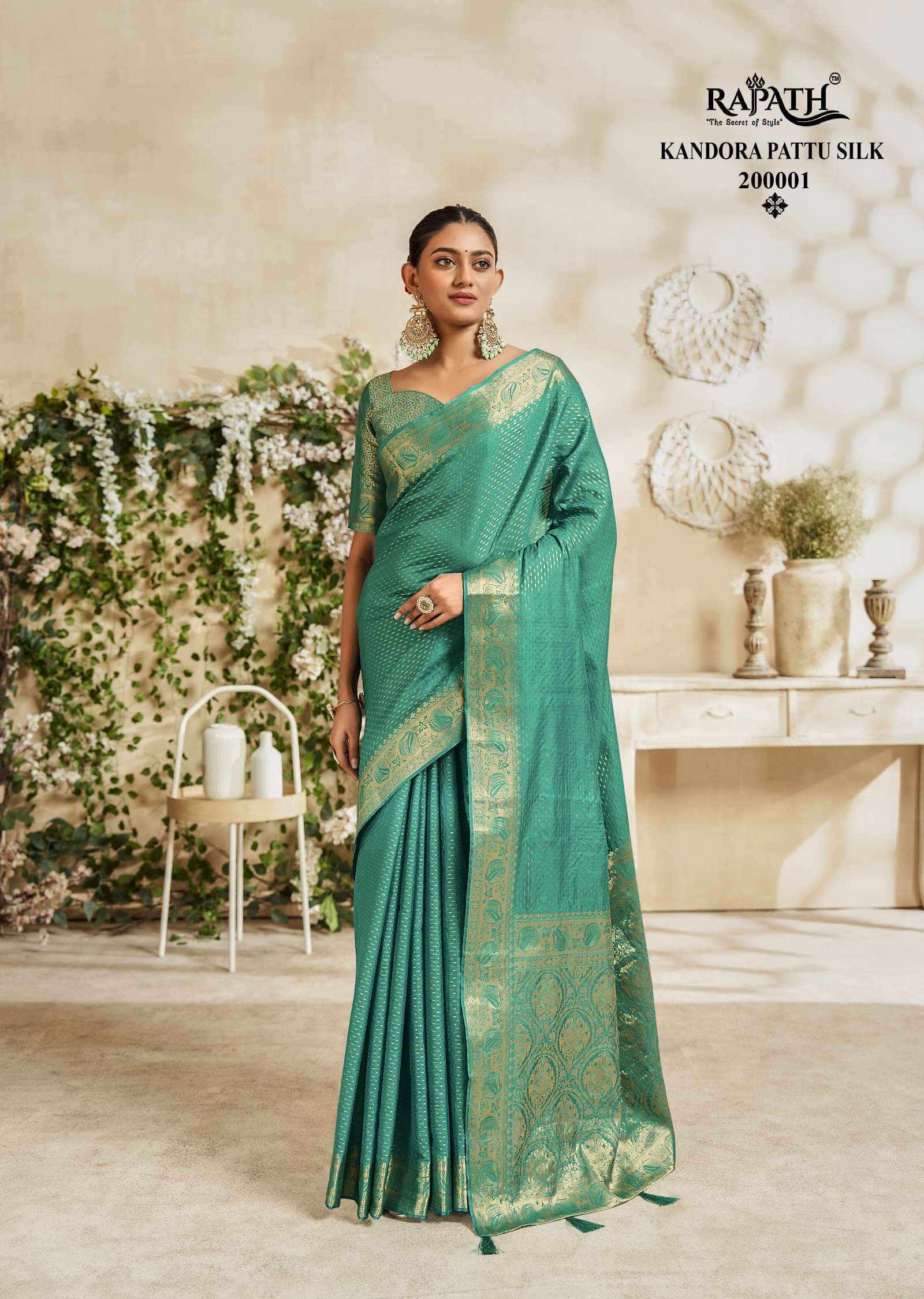 Rajpath Priyamani Jacquard Printed Pattu Silk Saree