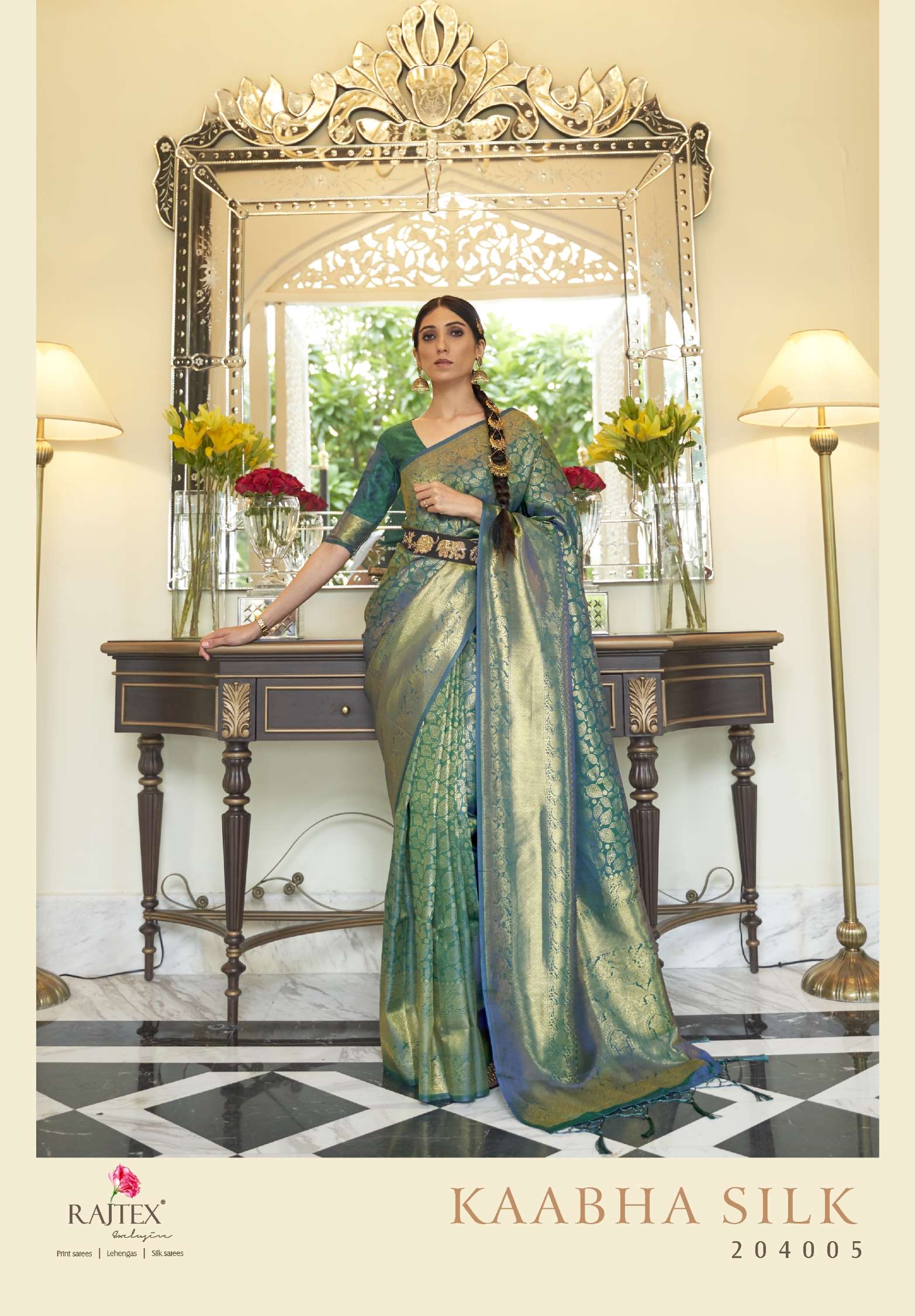 Rajtx Kaabha Handloom Weaving Silk Saree