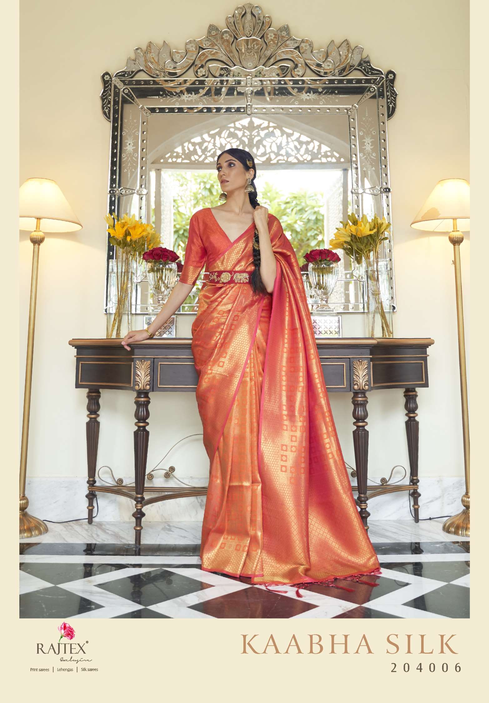 Rajtx Kaabha Handloom Weaving Silk Saree