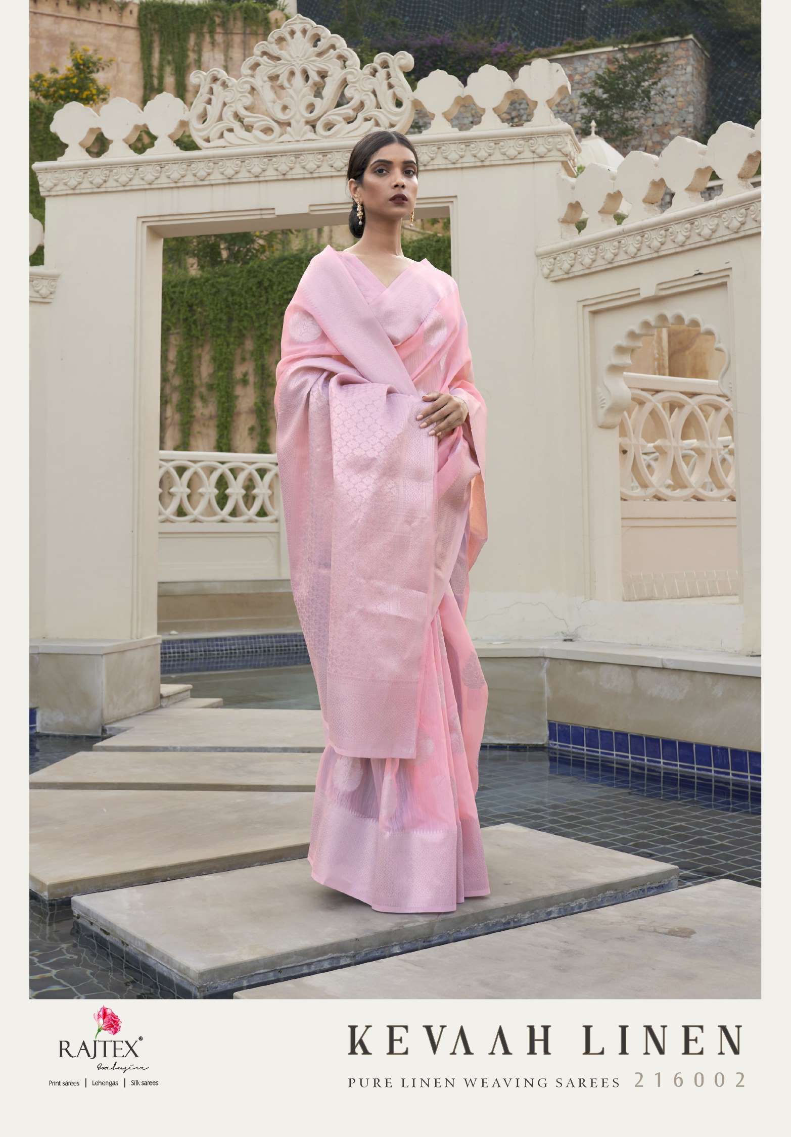 Rajtex Kevaah Pure Linen Weaving Silk Saree