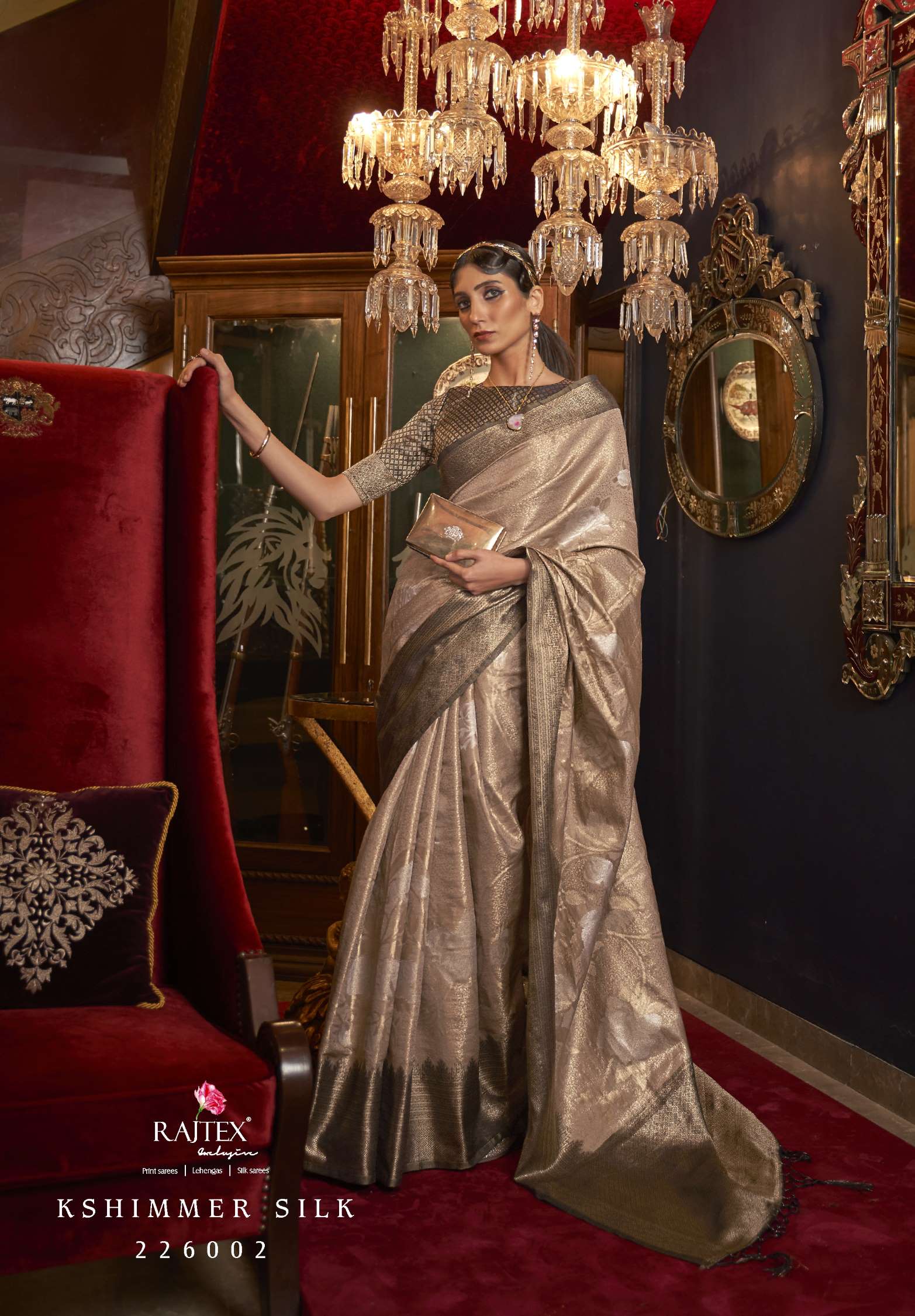 Rajtex Kshimmer Handloom Zari Weaving Silk Sarees