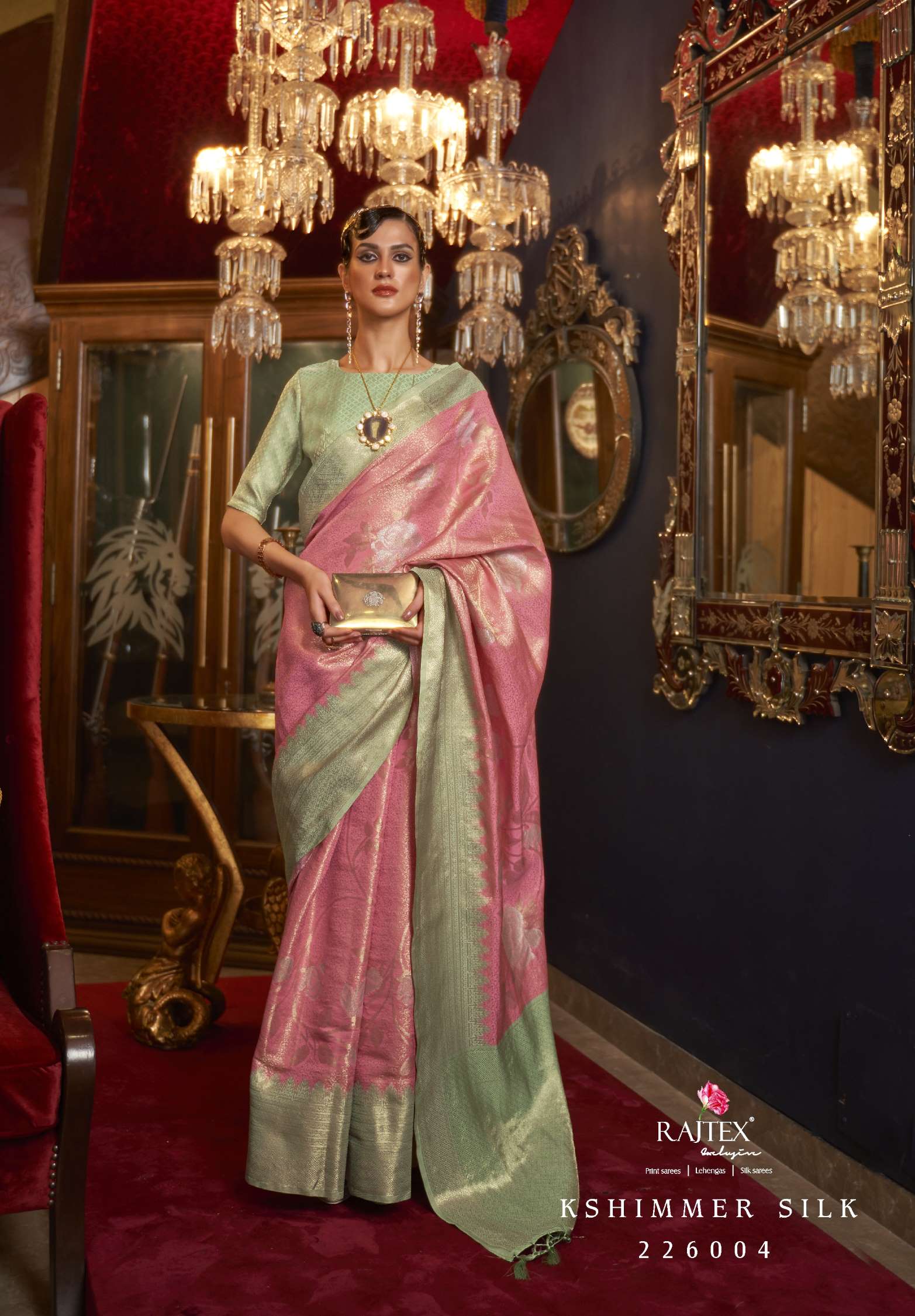 Rajtex Kshimmer Handloom Zari Weaving Silk Sarees