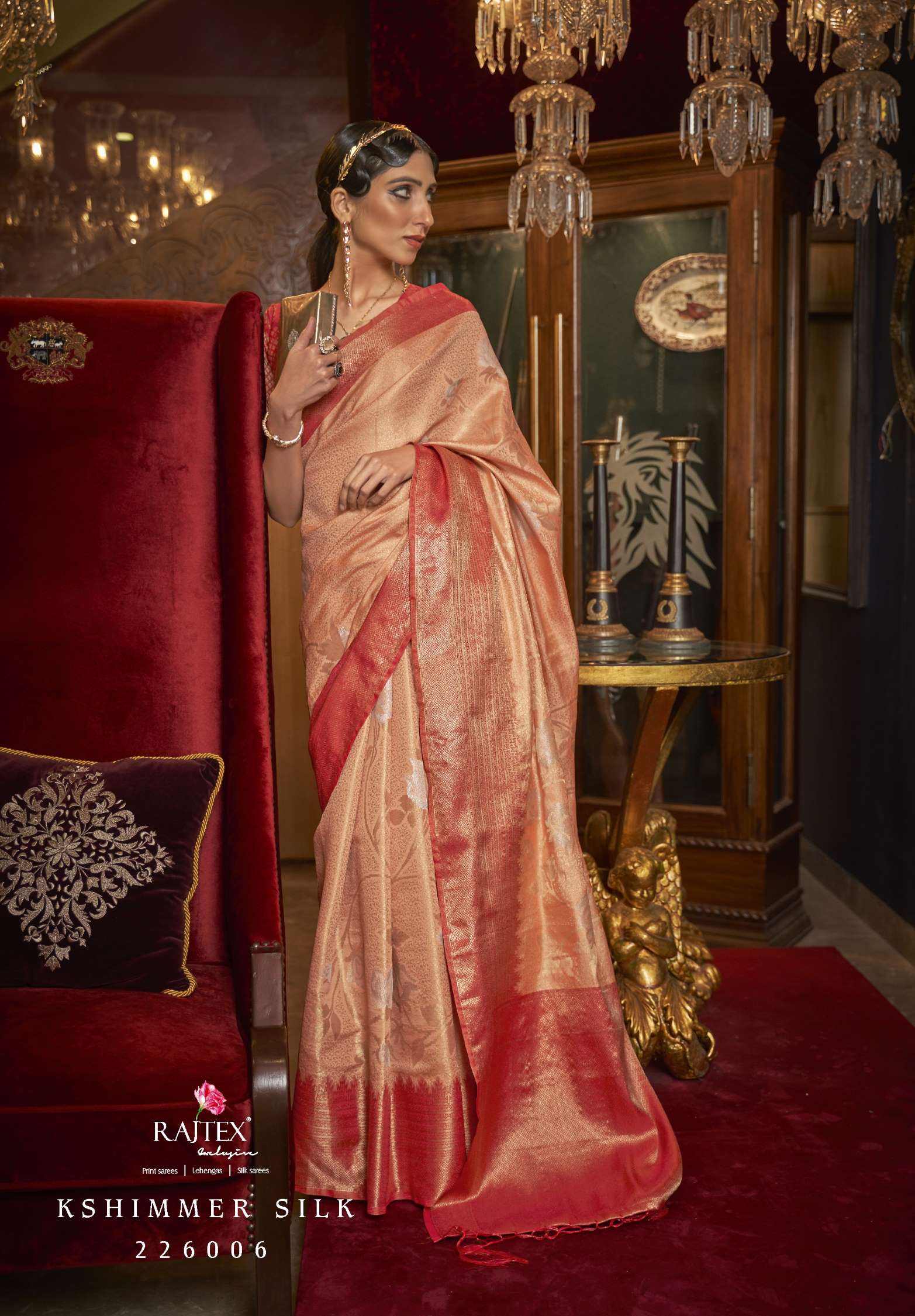 Rajtex Kshimmer Handloom Zari Weaving Silk Sarees