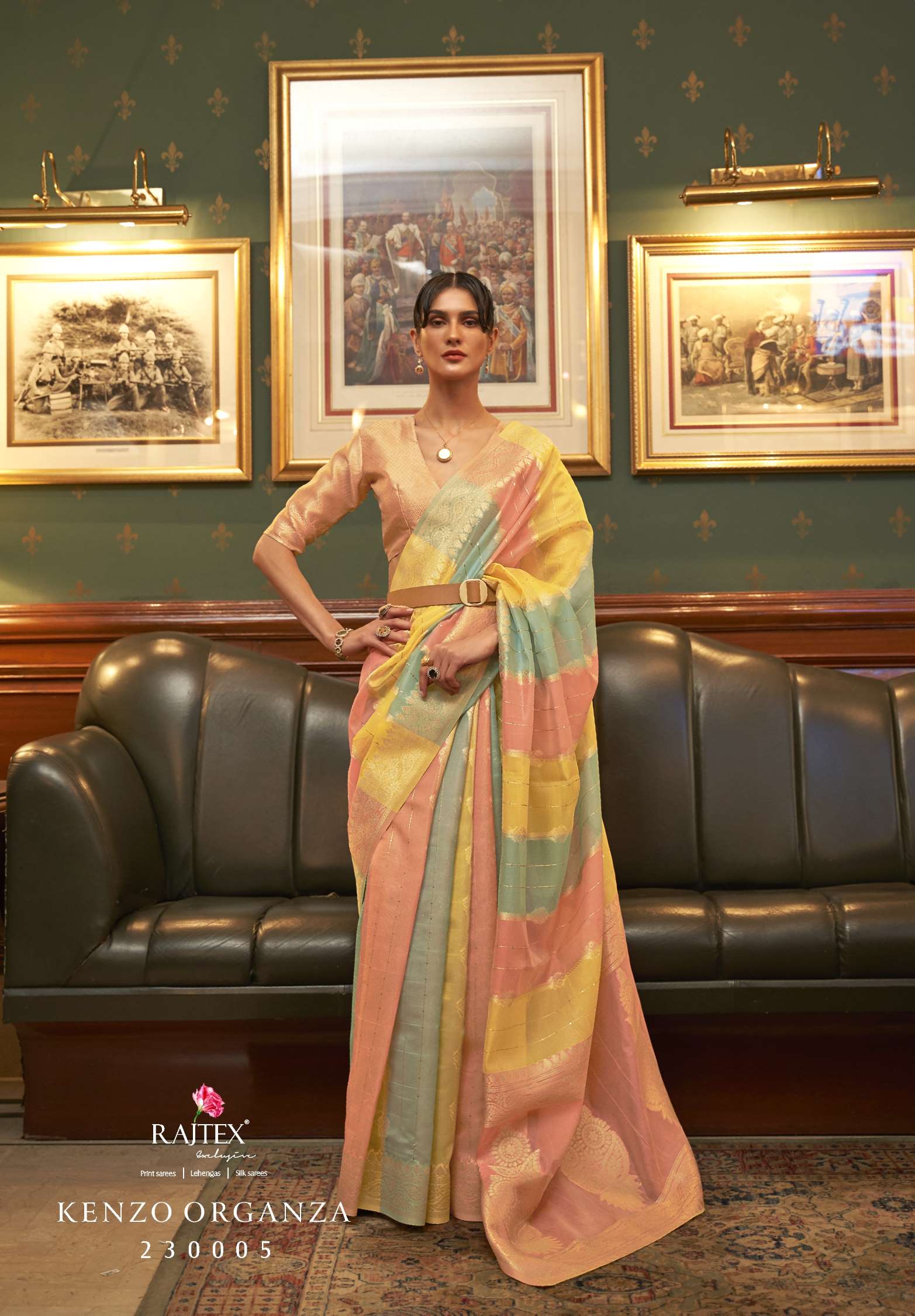 Rajtex Kenzo Organza Sequence Value Added Silk Sarees