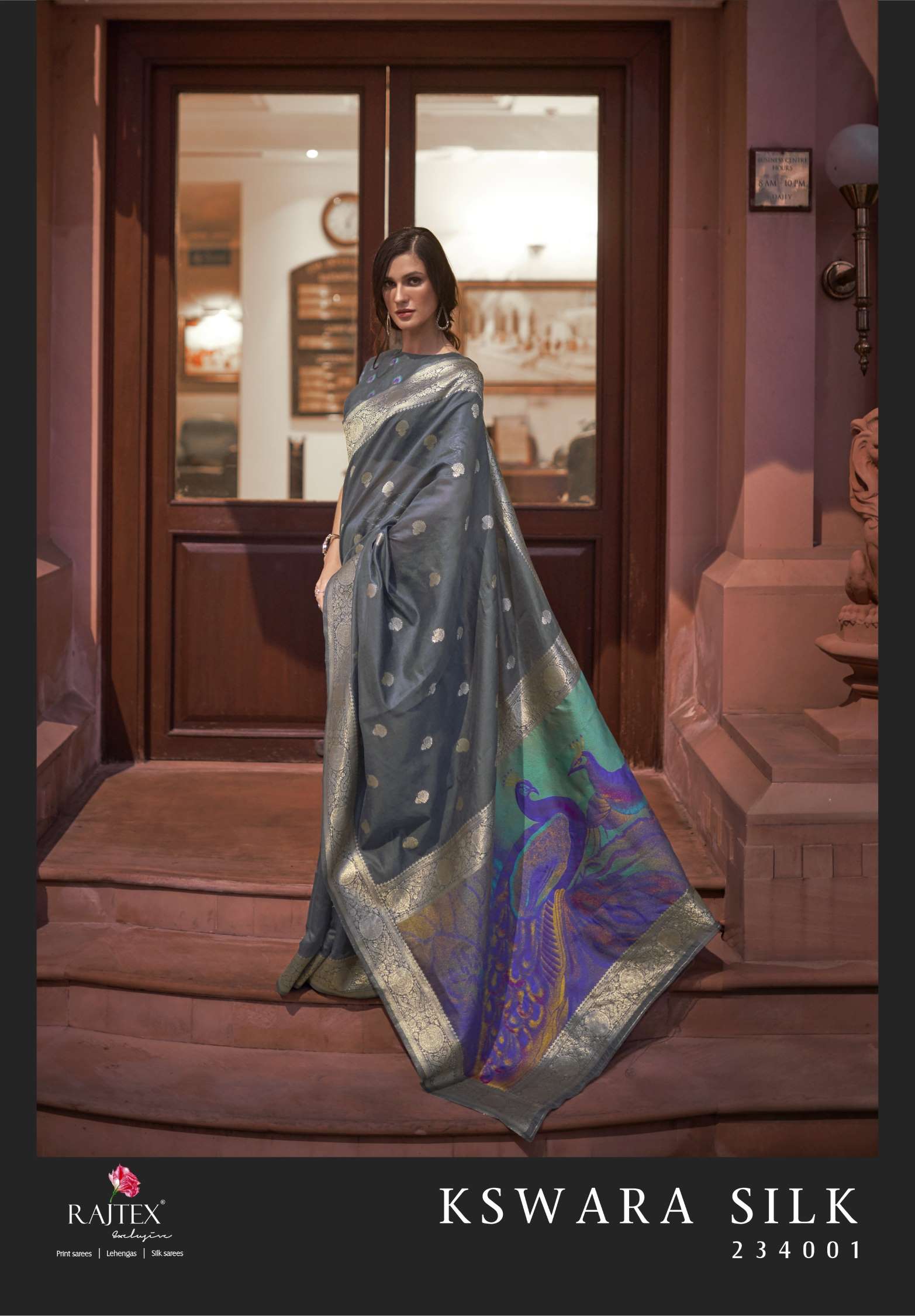 Rajtex Kswara Modal Handloom Zari Weaving Silk Sarees