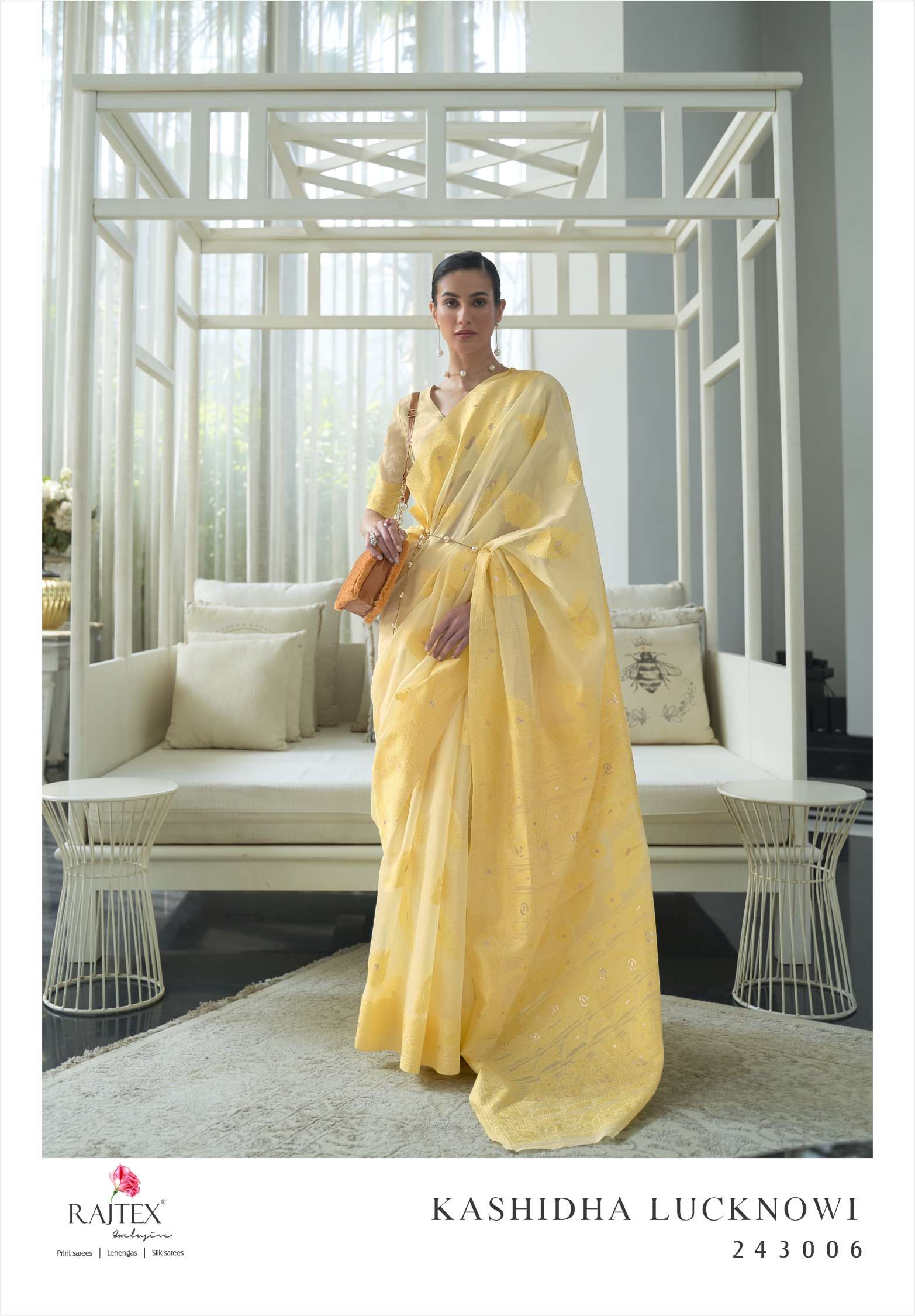 Rajtex Kashidha Chickankari Lucknowi Weaving Silk Sarees