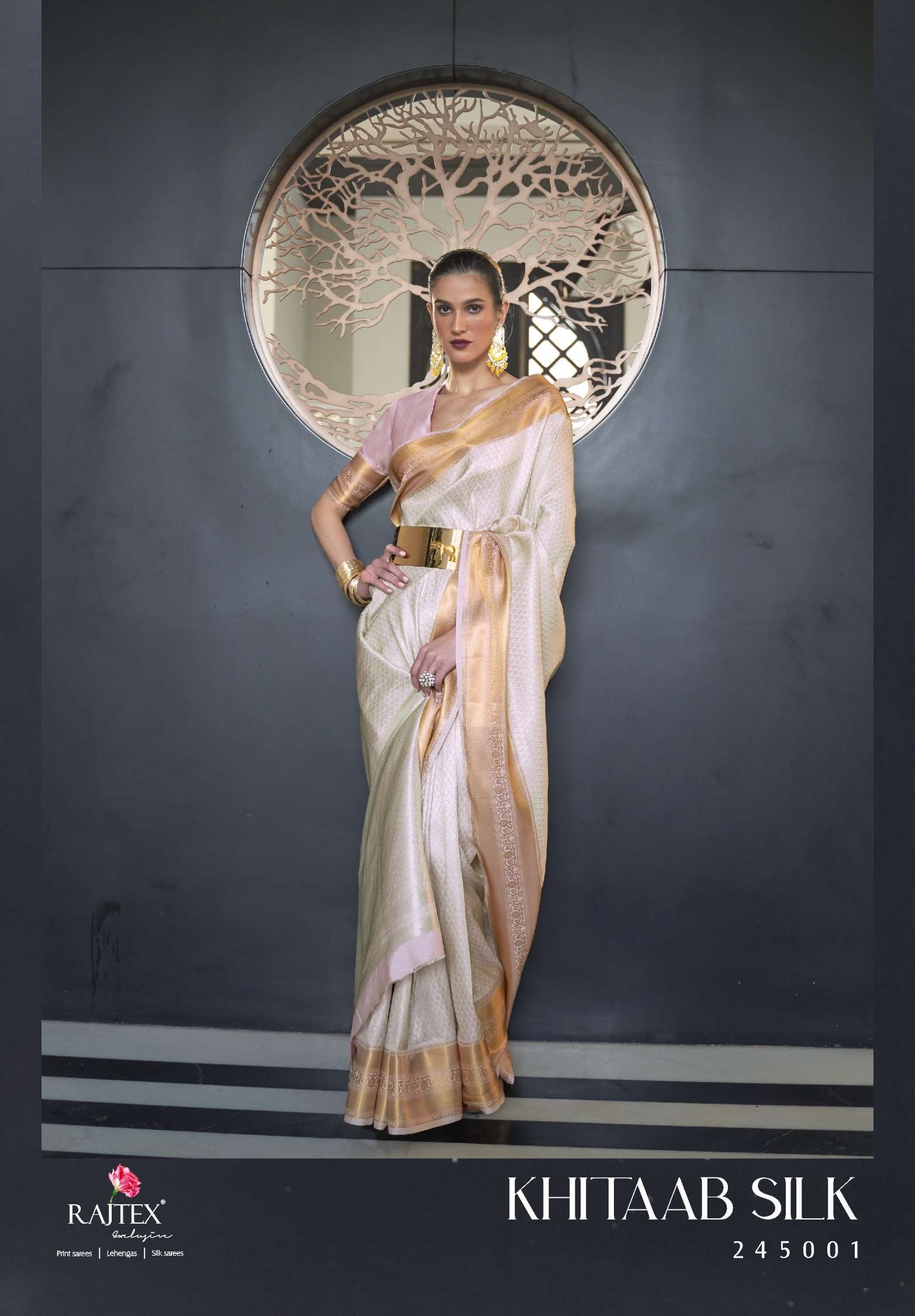 Sumshy Khitaab Handloom Zari Weaving Silk Sarees