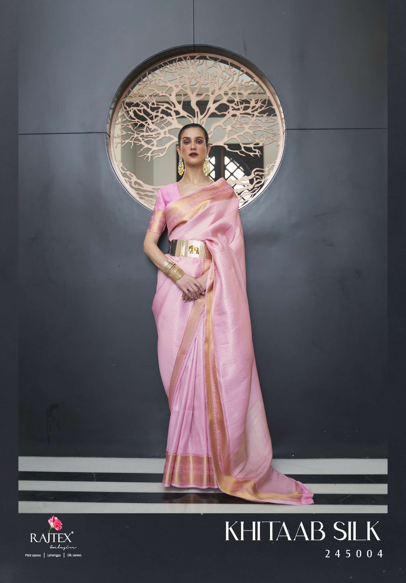 Sumshy Khitaab Handloom Zari Weaving Silk Sarees