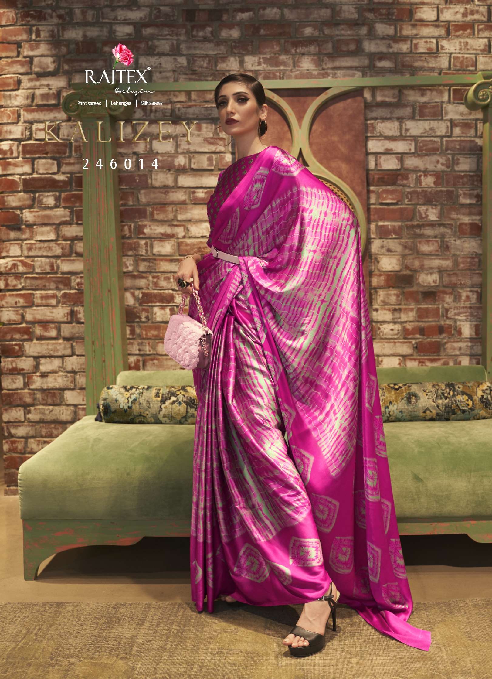Rajtex Kalizey Japan Satin Crepe Printed Sarees