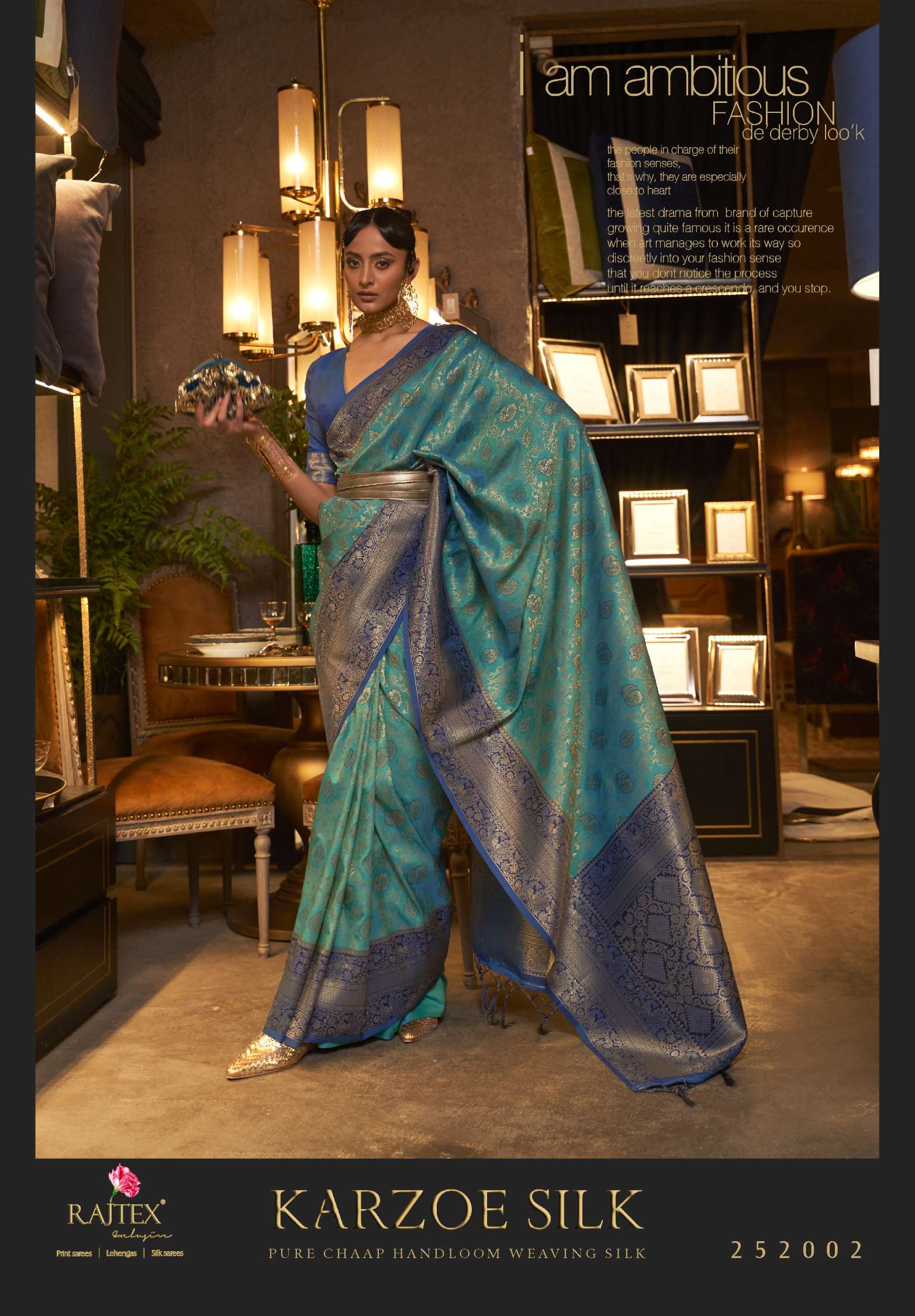 Rajtex Karzoe Pure Chaap Handloom Weaving Silk Sarees