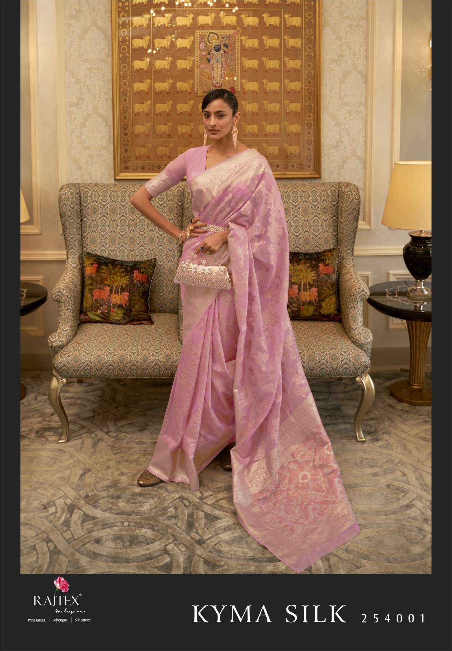 Rajtex Kyma Modal Handloom Zari Weaving Silk Sarees