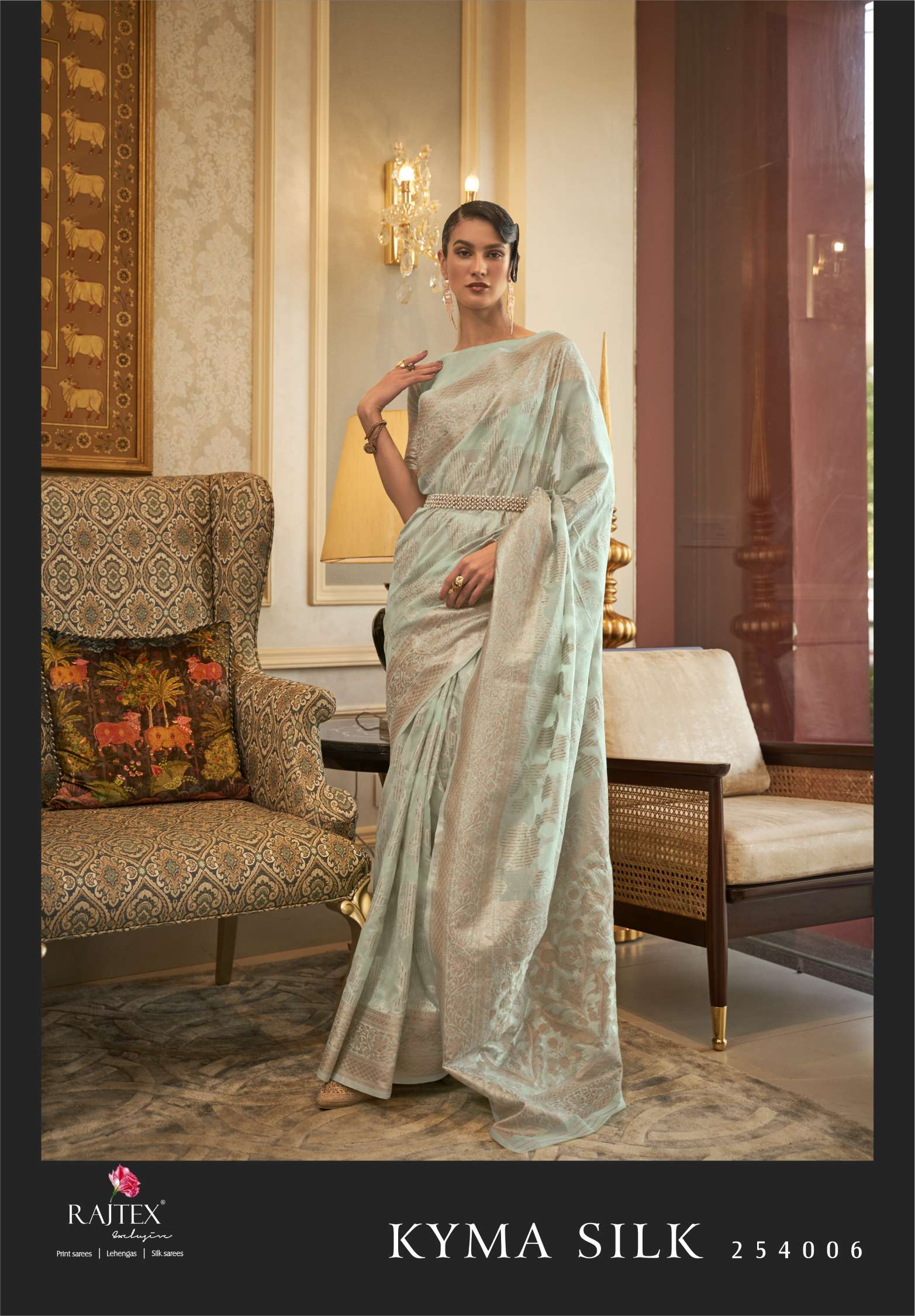 Rajtex Kyma Modal Handloom Zari Weaving Silk Sarees