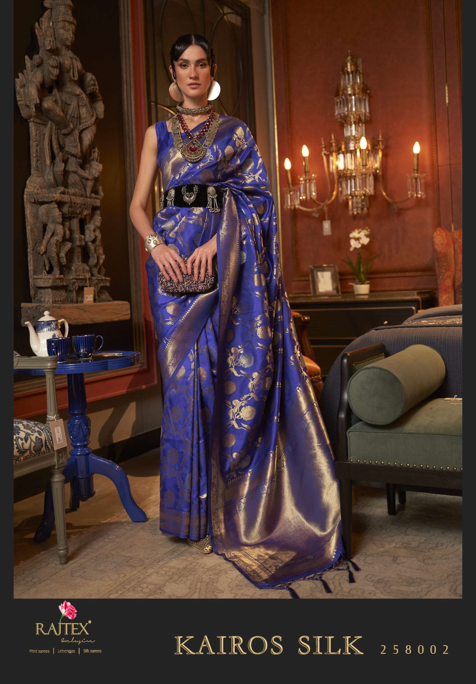 Rajtex Kairos Handloom Zari Weaving Silk Sarees