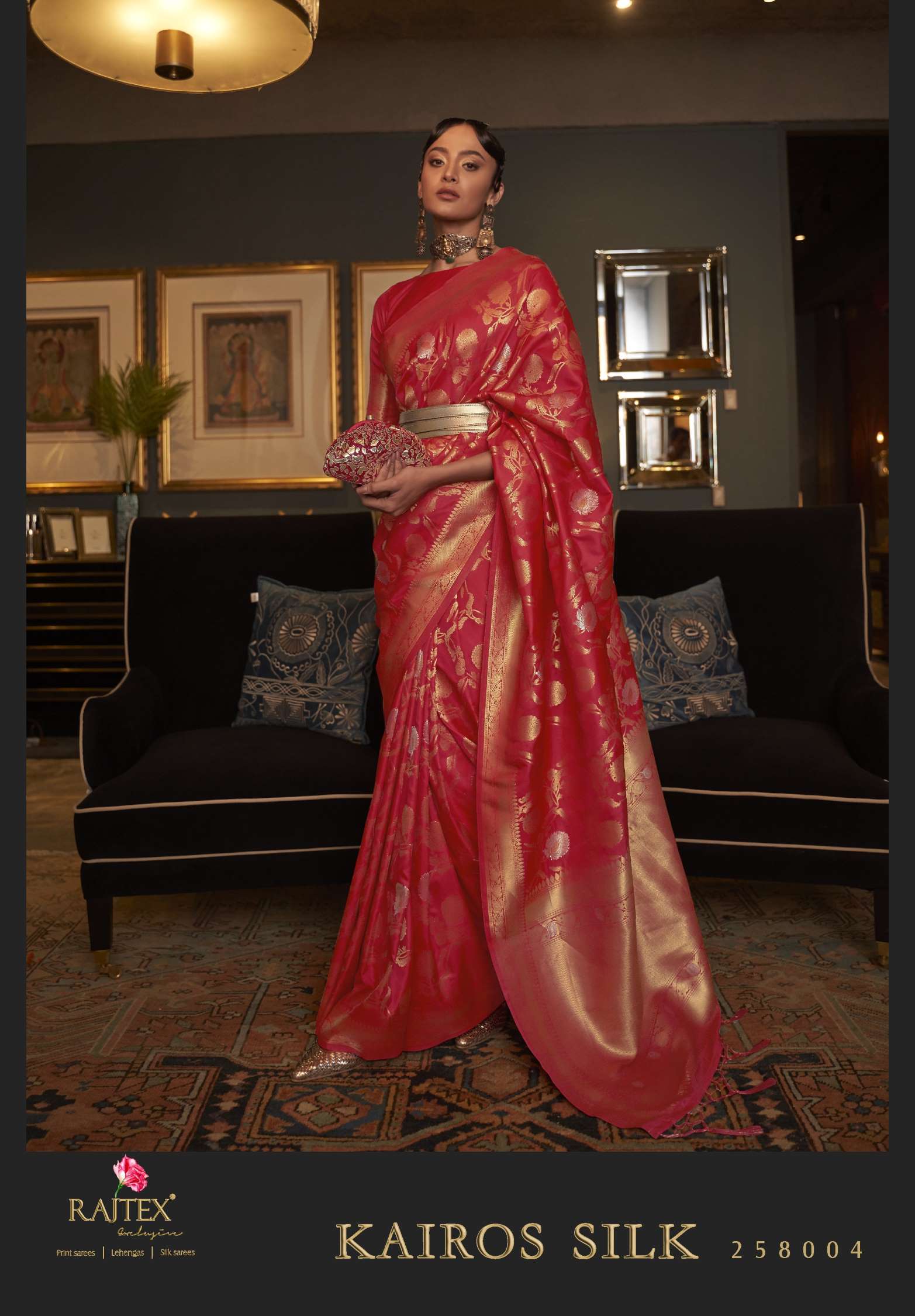 Rajtex Kairos Handloom Zari Weaving Silk Sarees