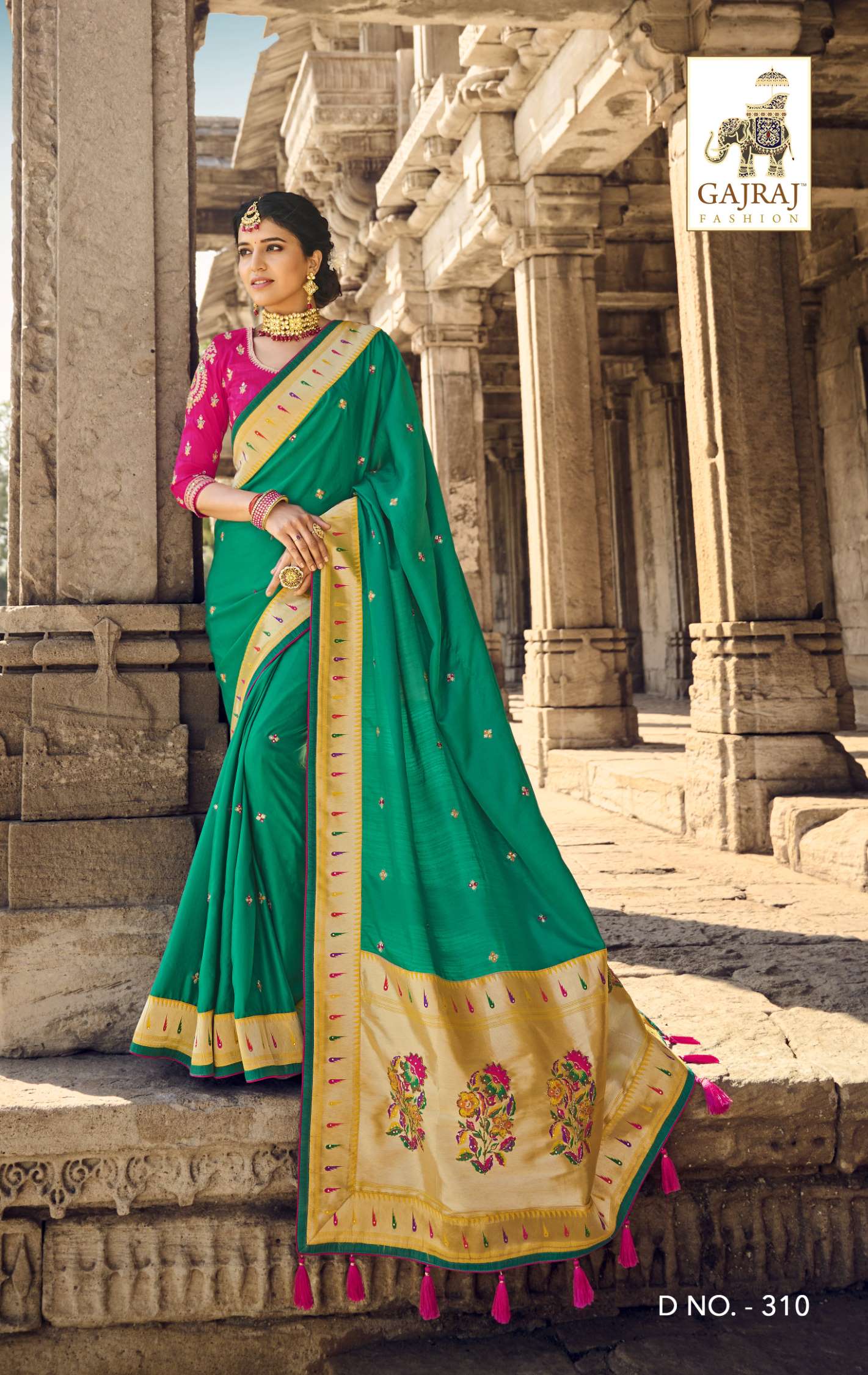 Sumshy Gajraj Fashion Latest Swaroski Pure Banarasi Silk Saree