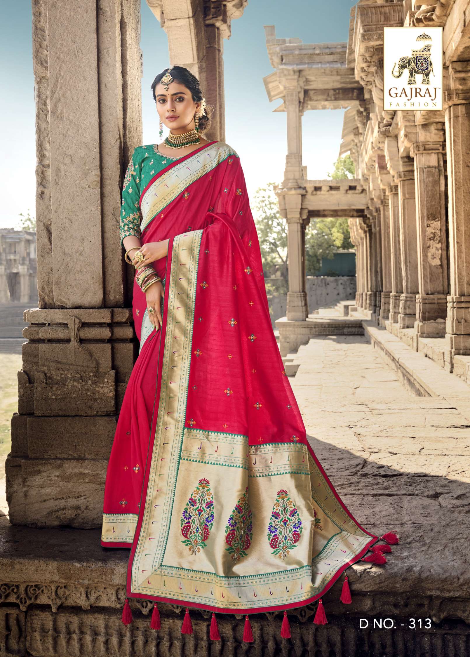 Sumshy Gajraj Fashion Latest Swaroski Pure Banarasi Silk Saree