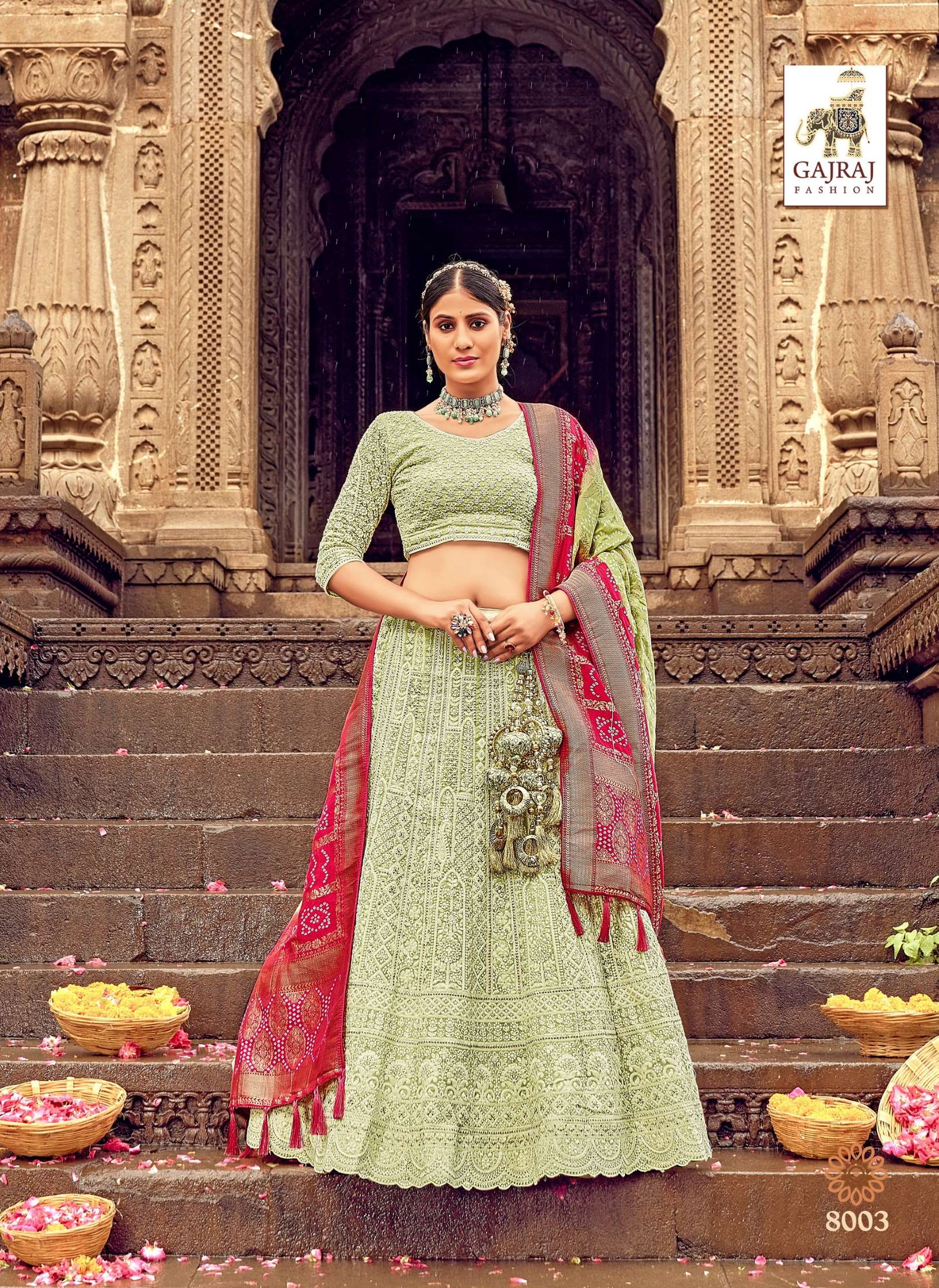 Sumshy Wedding Wear Embroidery Georgette Lehenga Choli