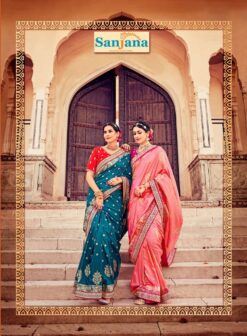 Sumshy Sanjana Embroidery Dola Silk Wedding Wear Saree