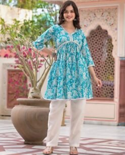 Sumshy Latest Ladies Digital Printed Rayon Short Kurtis