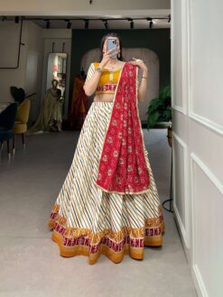 Sumshy Beautiful Design Patola Print Pure Cotton Lehenga Choli