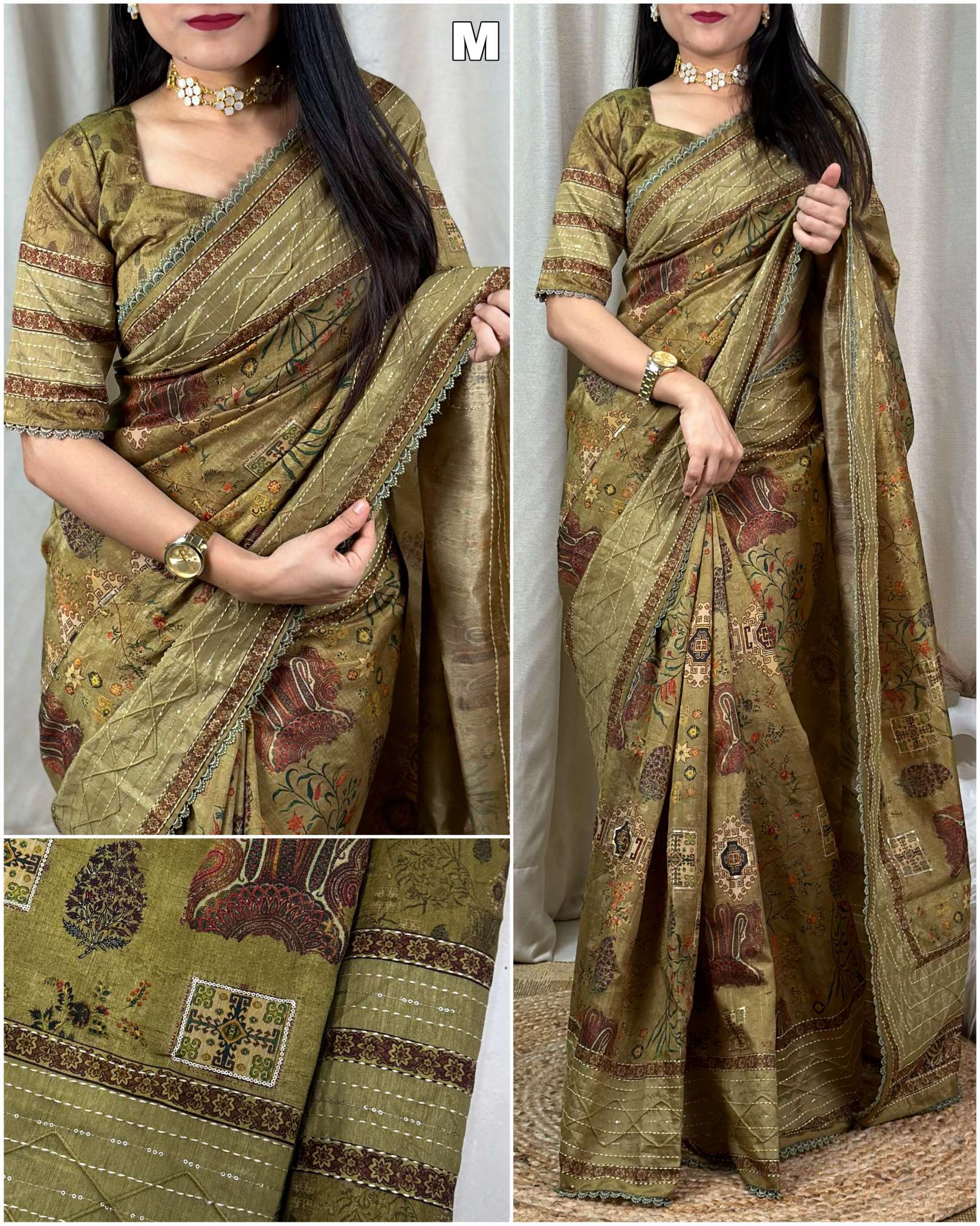 Sumshy New Design Ruhaani Silk Kalamkari Print Saree