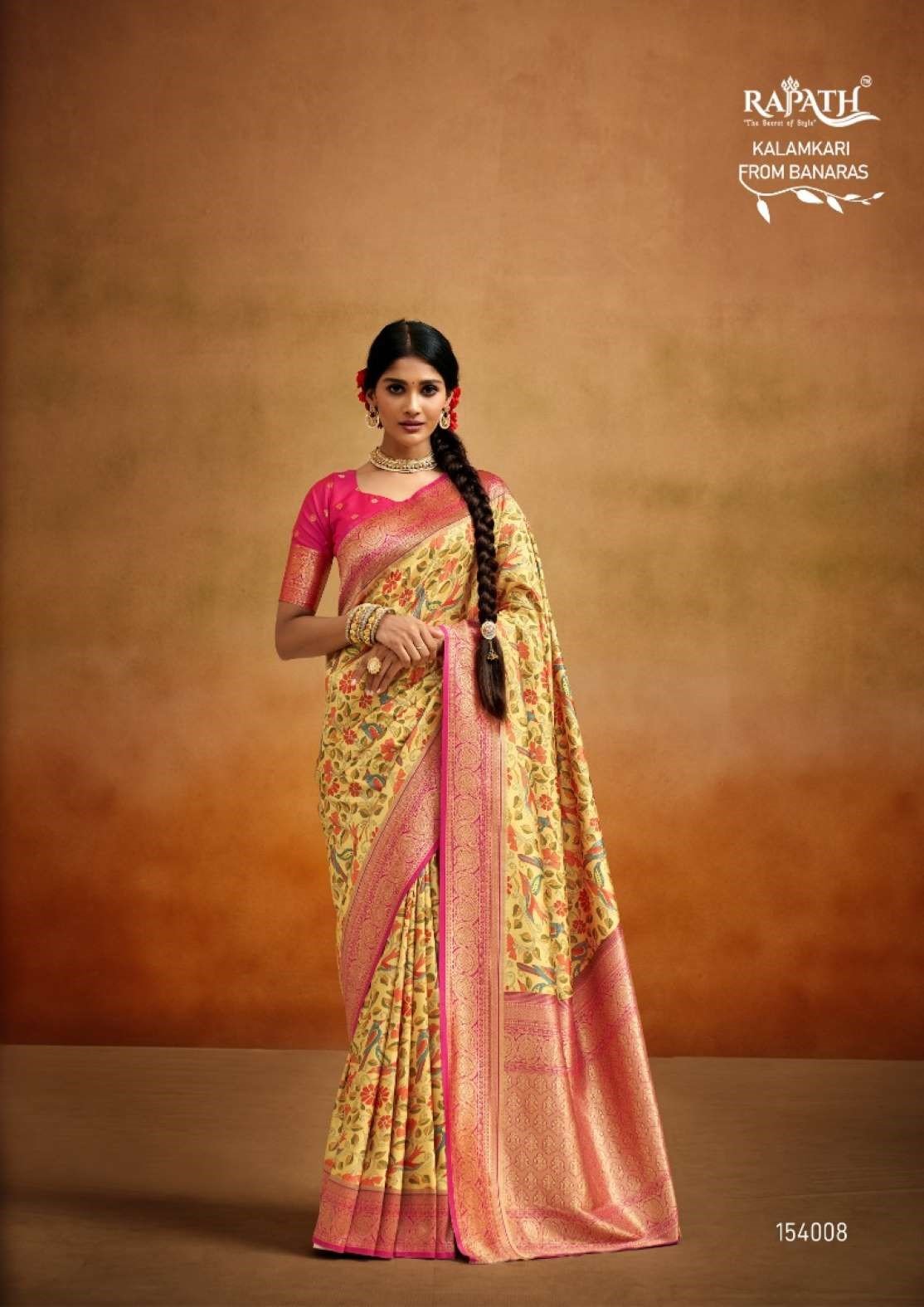 Rajpath Moghra Wedding Wear Printed Banarasi Silk Saree