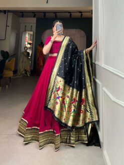 Sumshy Wedding Wear Vichitra Silk Lehenga Choli